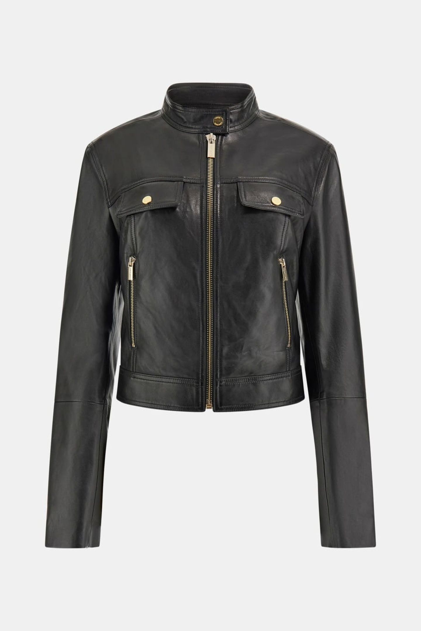 LANA LEATHER FITTED JET BLACK A996 5