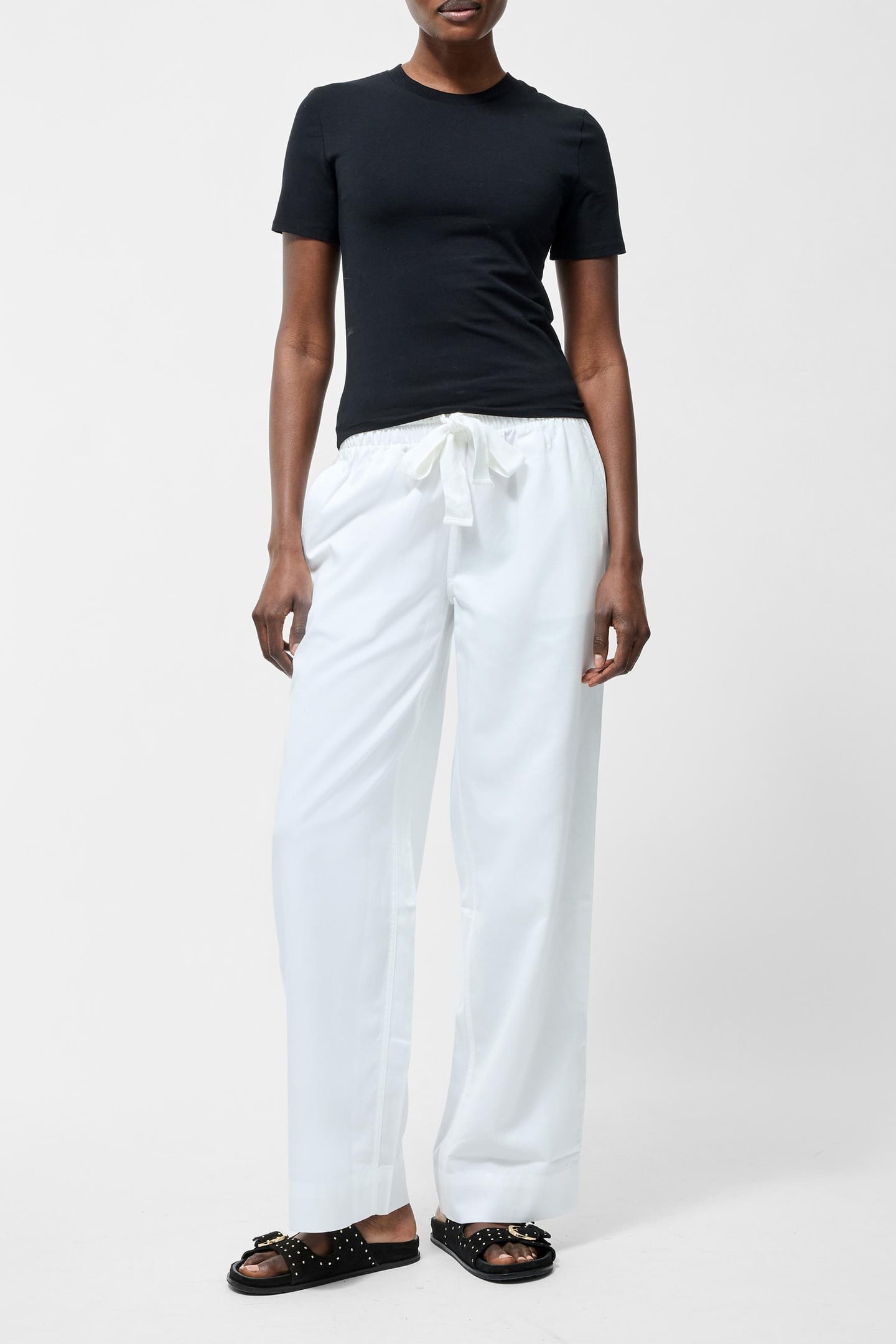 TIE TROUSER LINEN WHITE 1