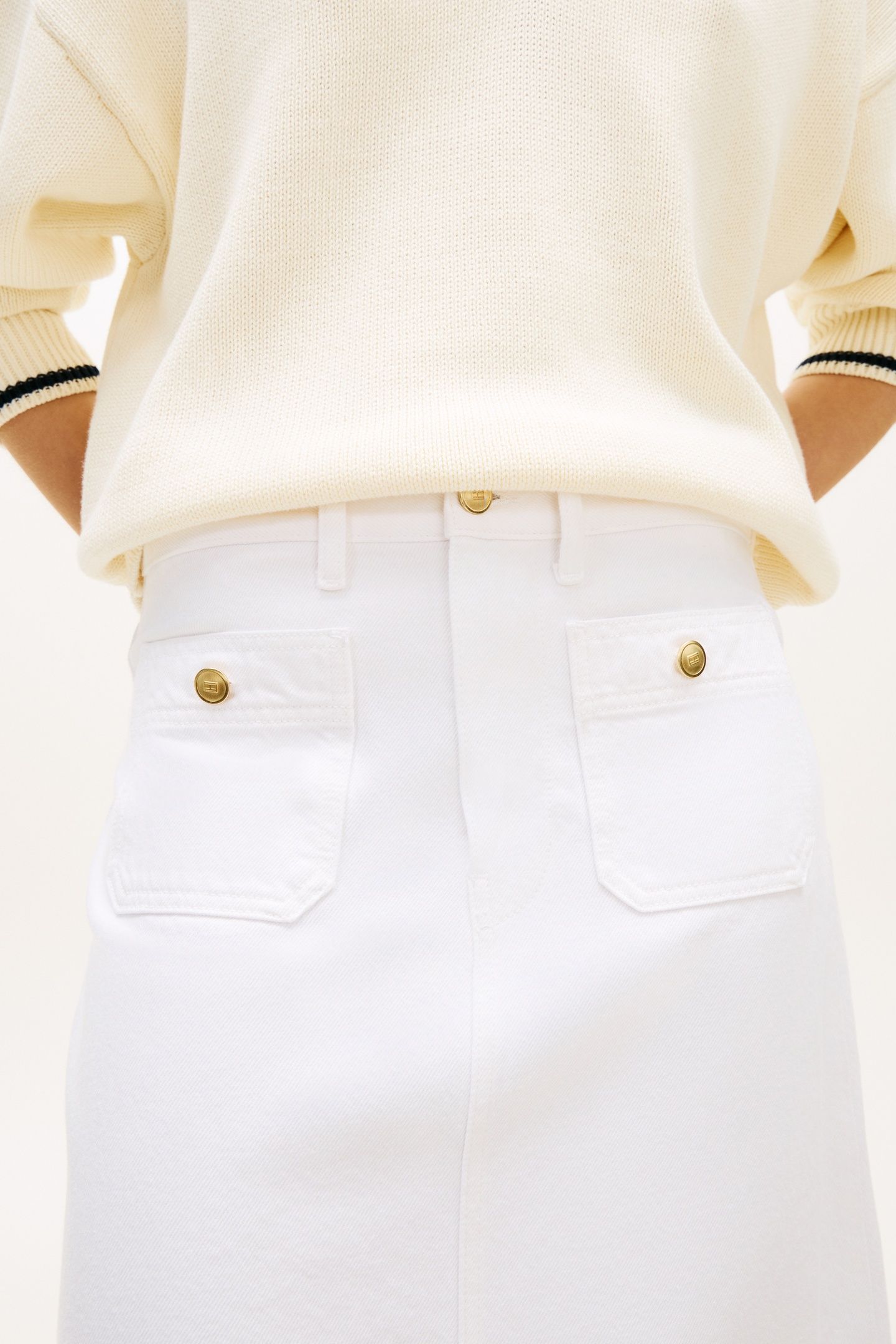 DENIM WHITE MIDI STRAIGHT JEANS OPTIC WHITE 5