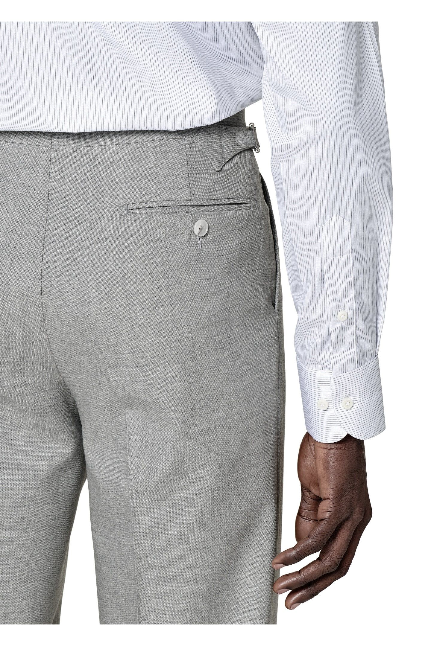 TRAVELLER PINSTRIPE FORMAL SHIRTS WHITE 7