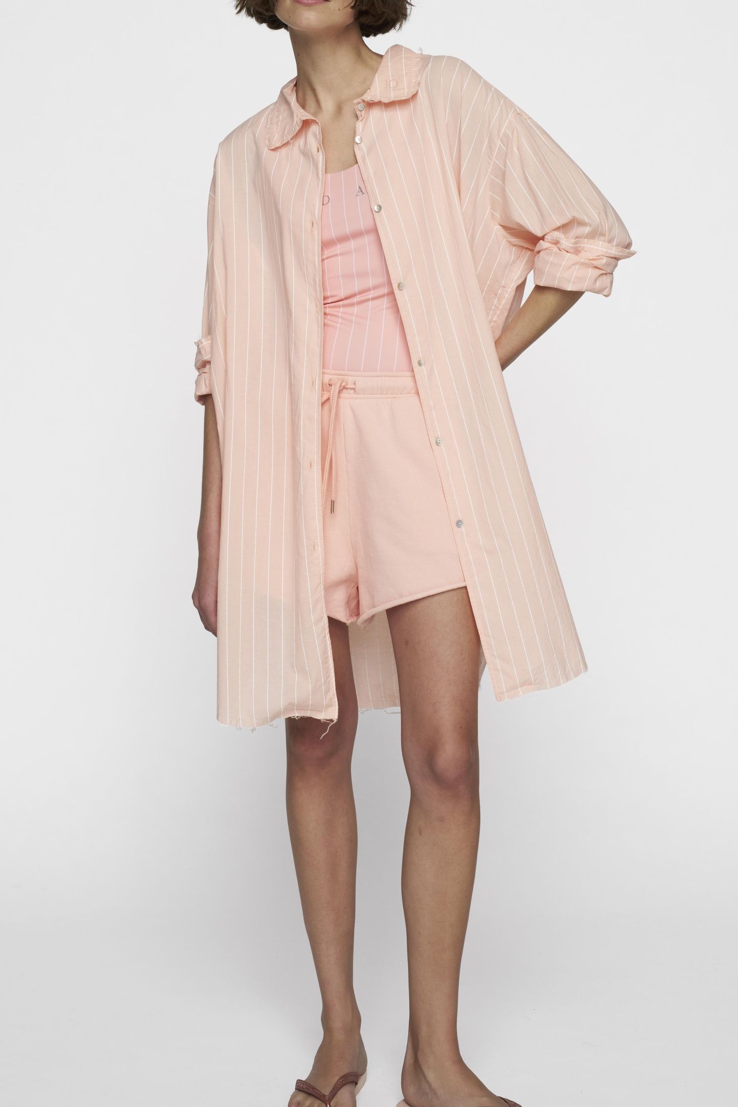 BLOUSE VOILE STRIPES PEACH 1