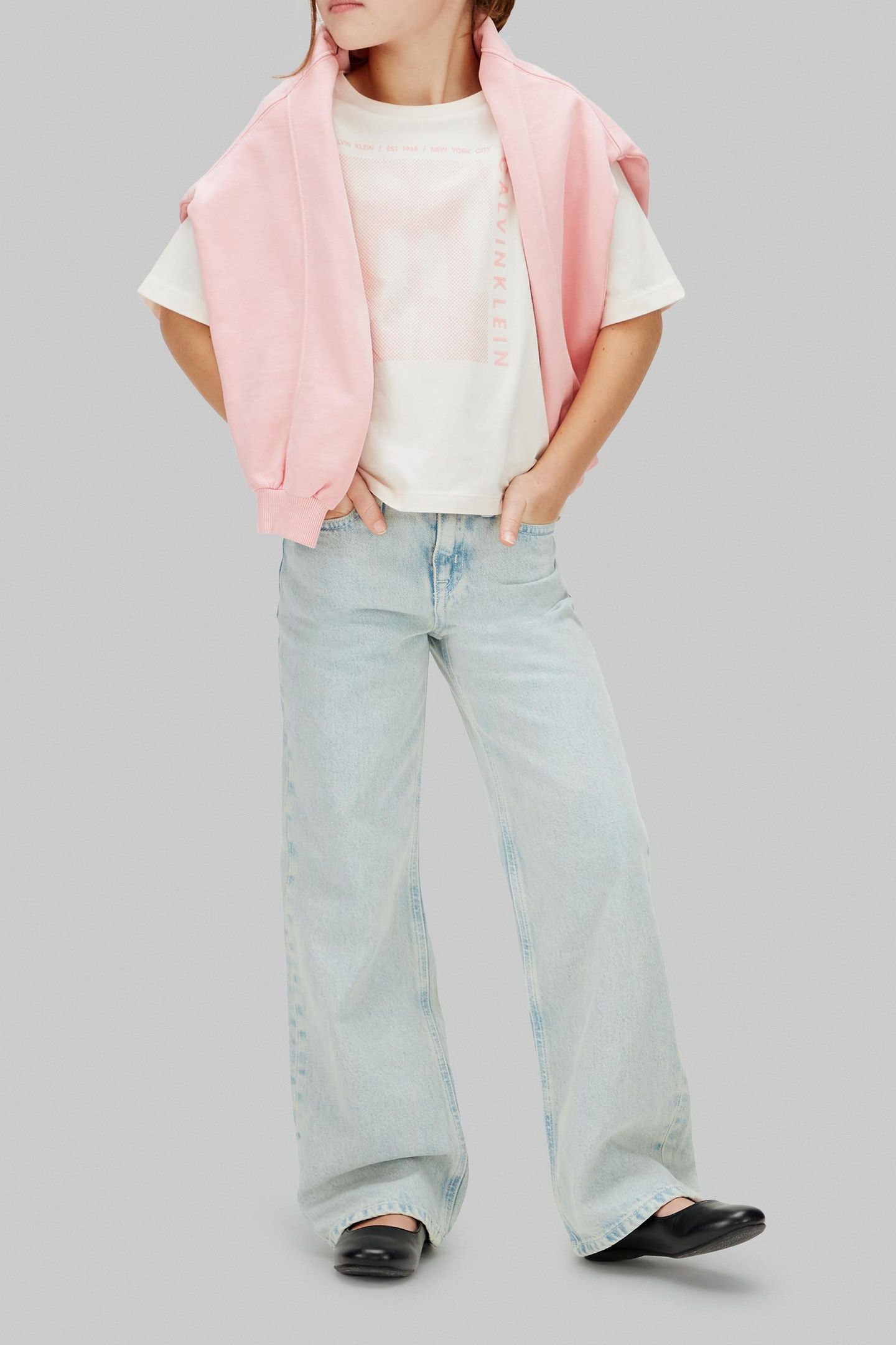 GIRLS CK BRIDGE GRAPHIC SS T-SHIRT PEARL 3