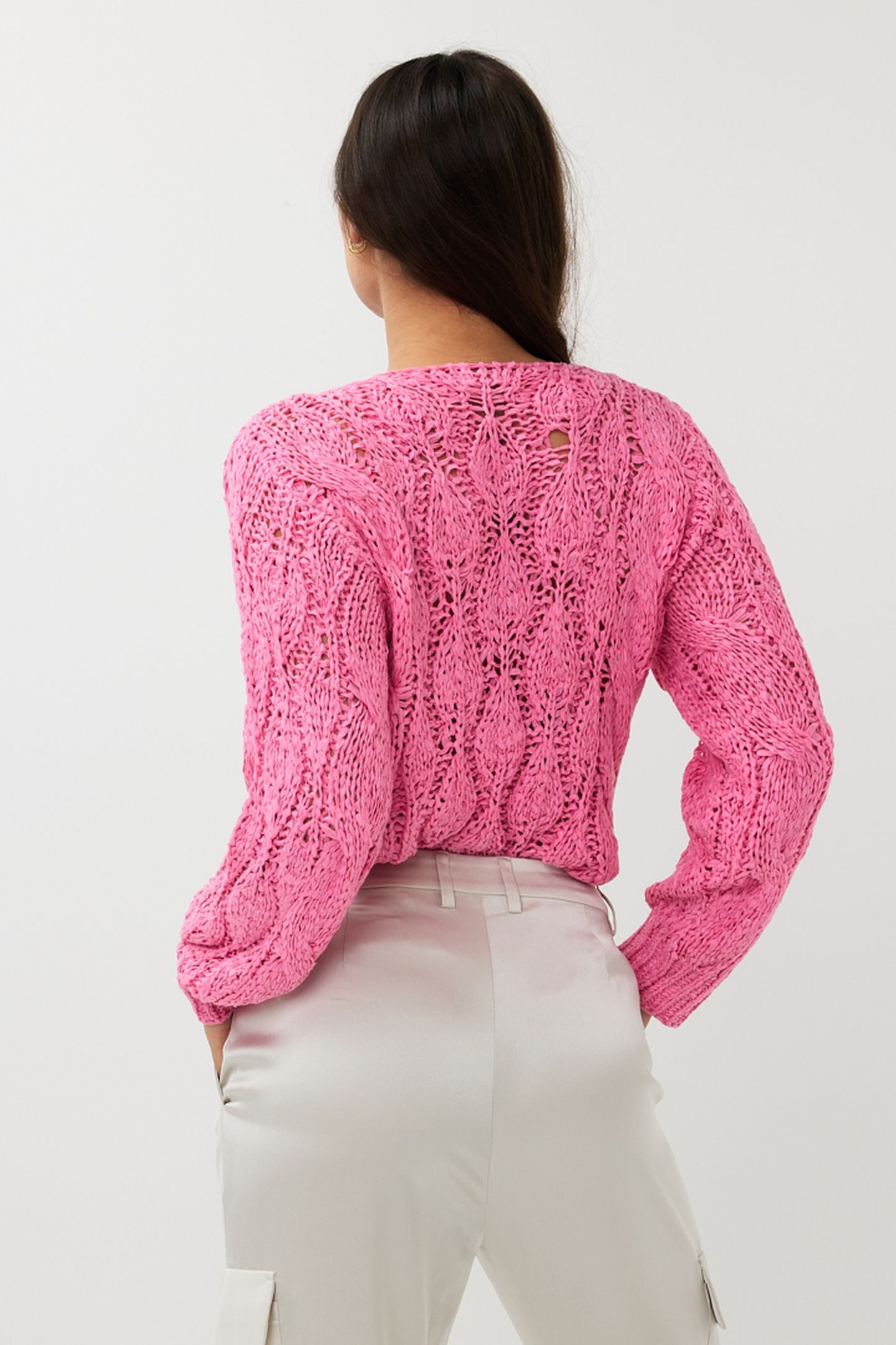 SWEATER CABLE TAPE YARN ROSE 4