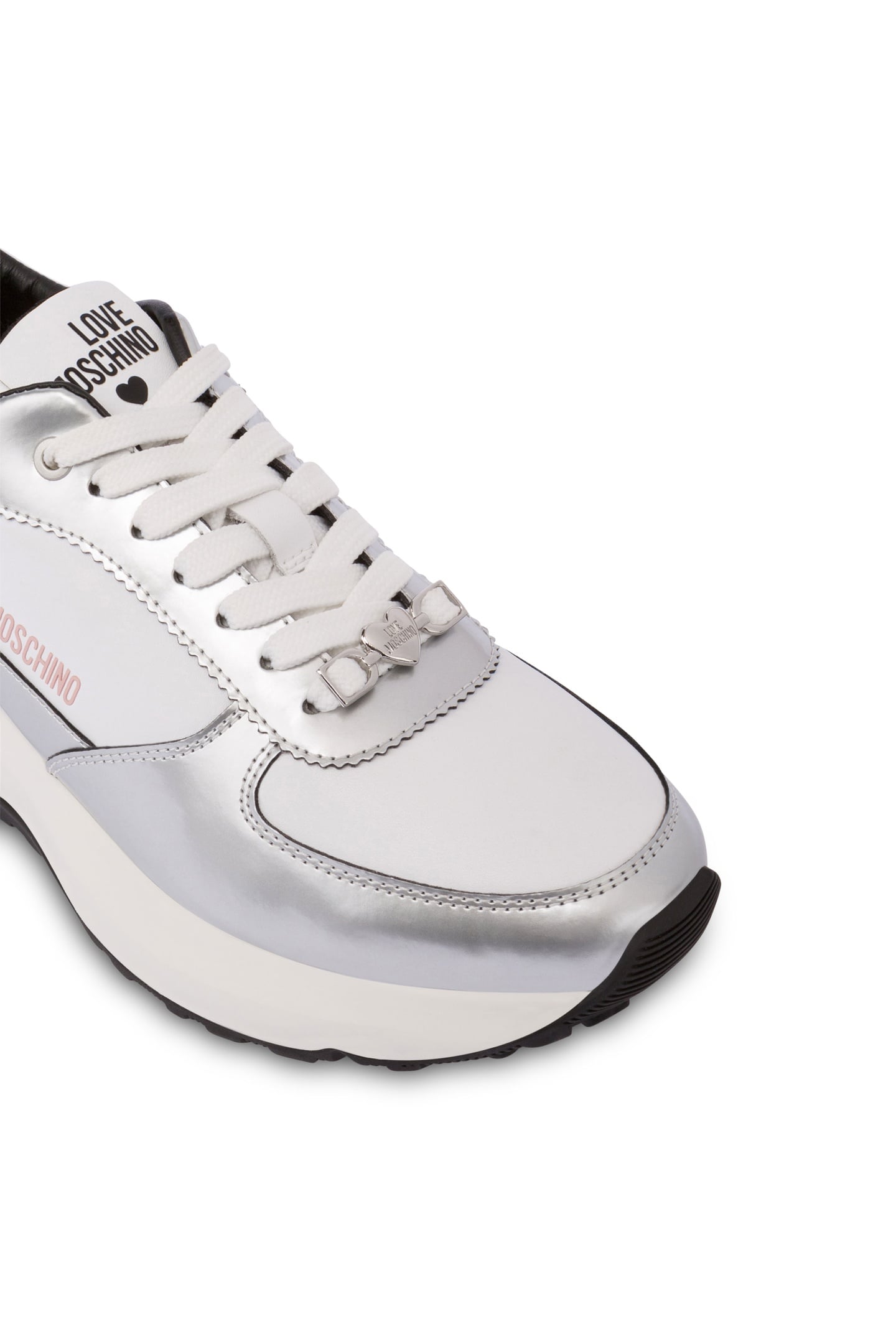 SPEED LOVE CALFSKIN AND LAMINATED SNEAKERS WHITE 4