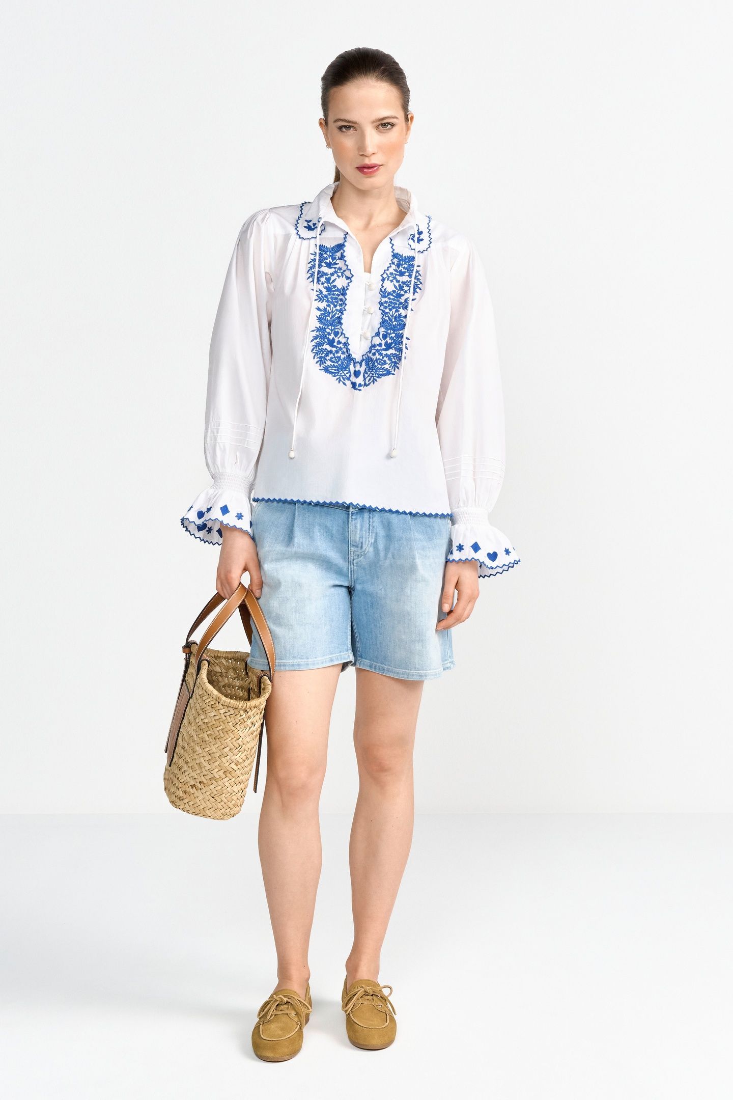 BLUE DENIM SHORTS DENIM BLUE 1