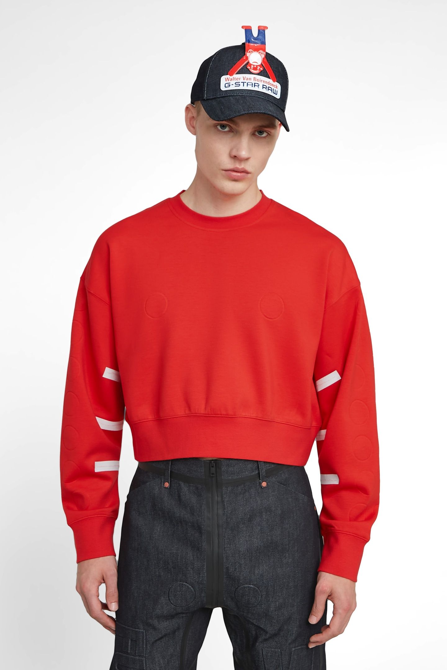GSXWVB OVERSIZED SHORT SWEAT SCARLET 2