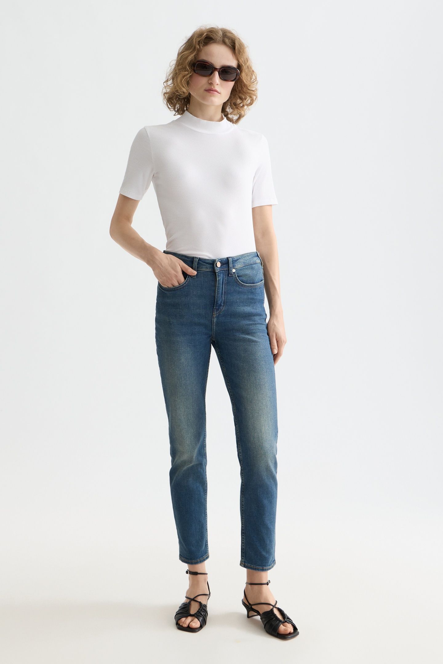 HIGH FIVE SUPER STRETCH SLIM JEANS CLASSIC BLUE 2