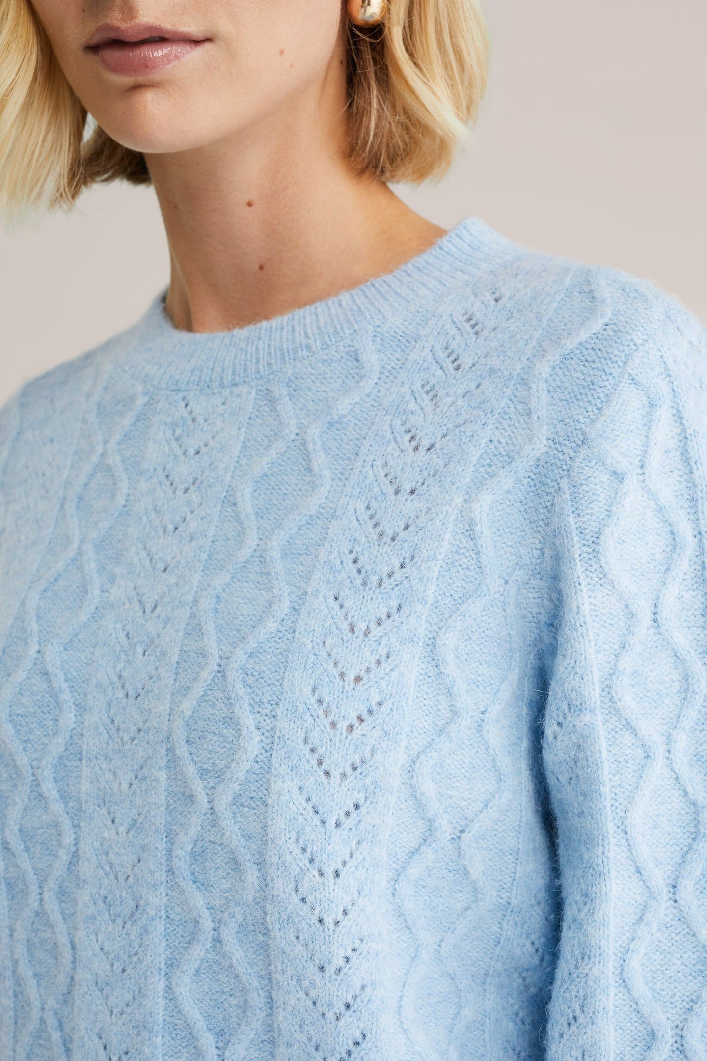 KNITTED PULLOVER LIGHT BLUE 5