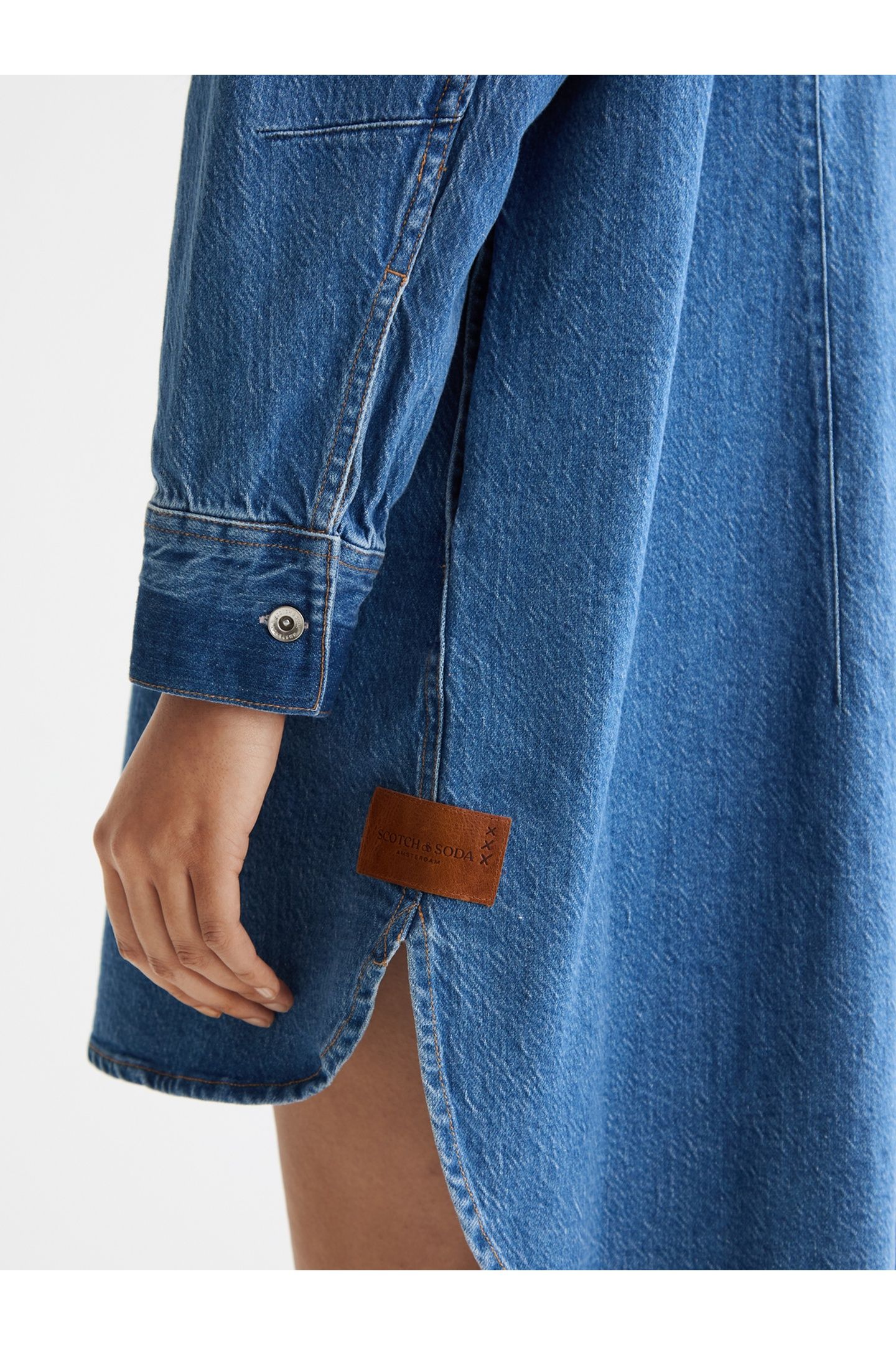 WASHED DENIM MINI SHIRTDRESS — ART FROM THE HEART 6