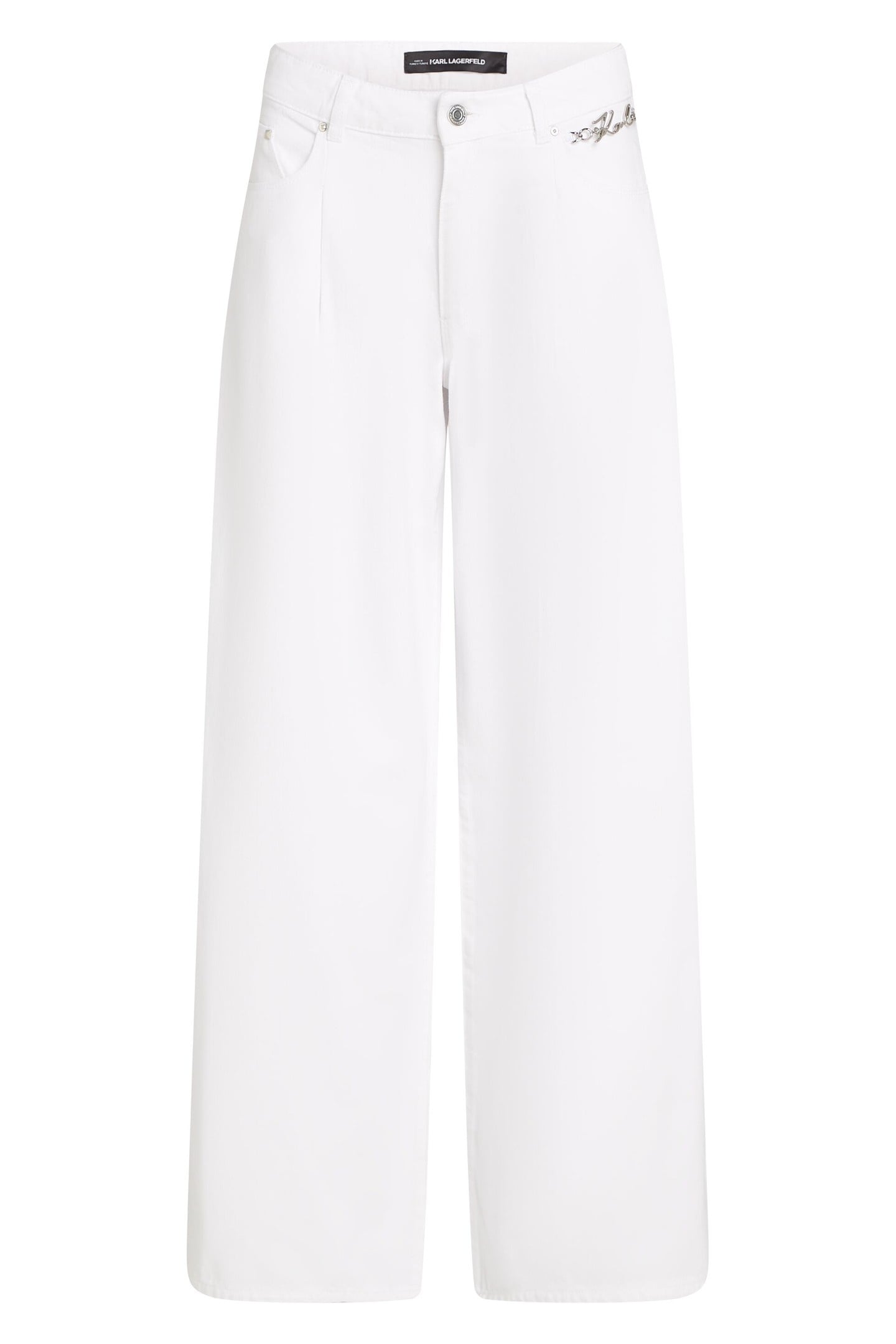 WIDE LEG WHITE DENIM PANTS WHITE DENIM 3