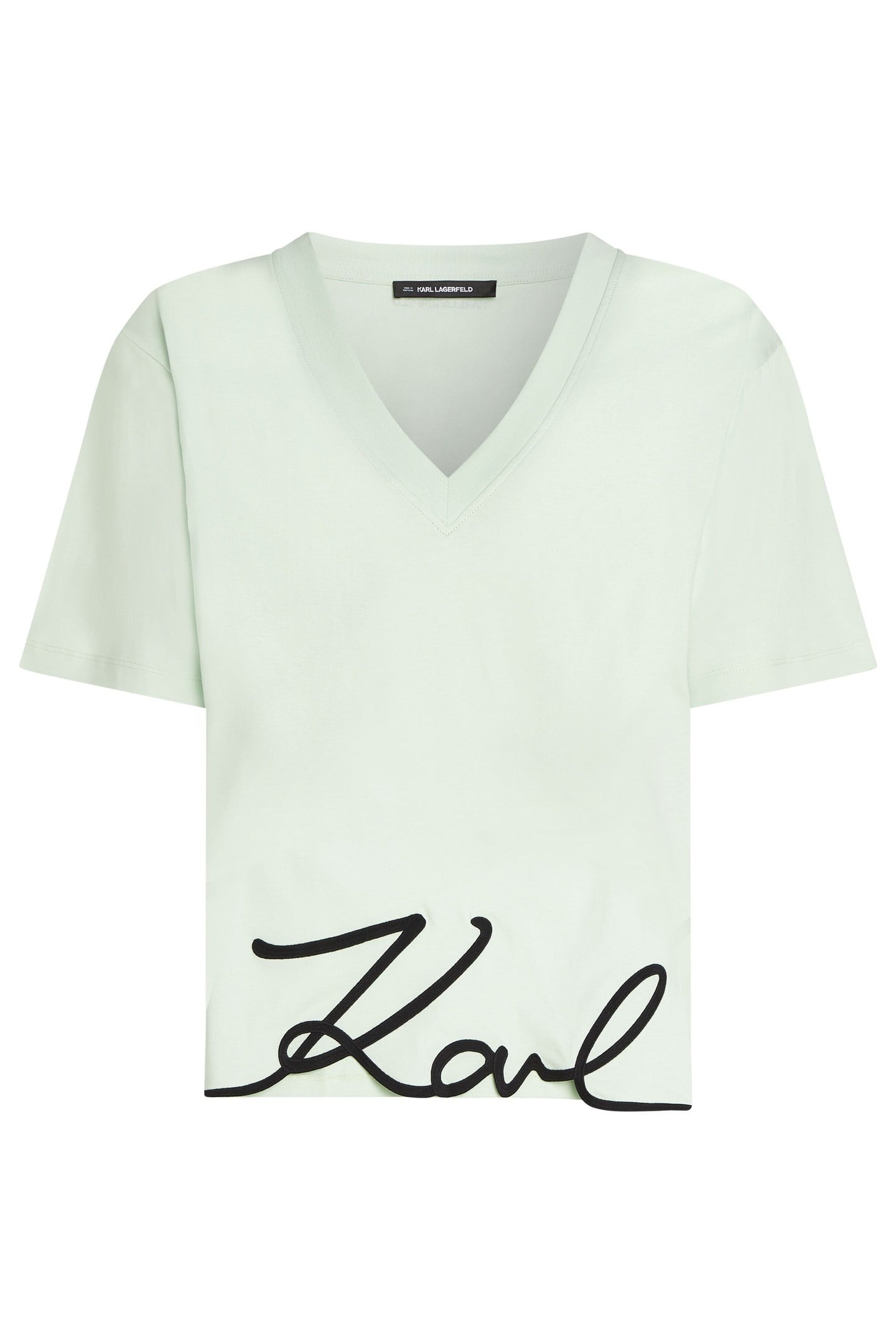 KARL SIGNATURE HEM V-NECK TSHIRT SPRAY 4