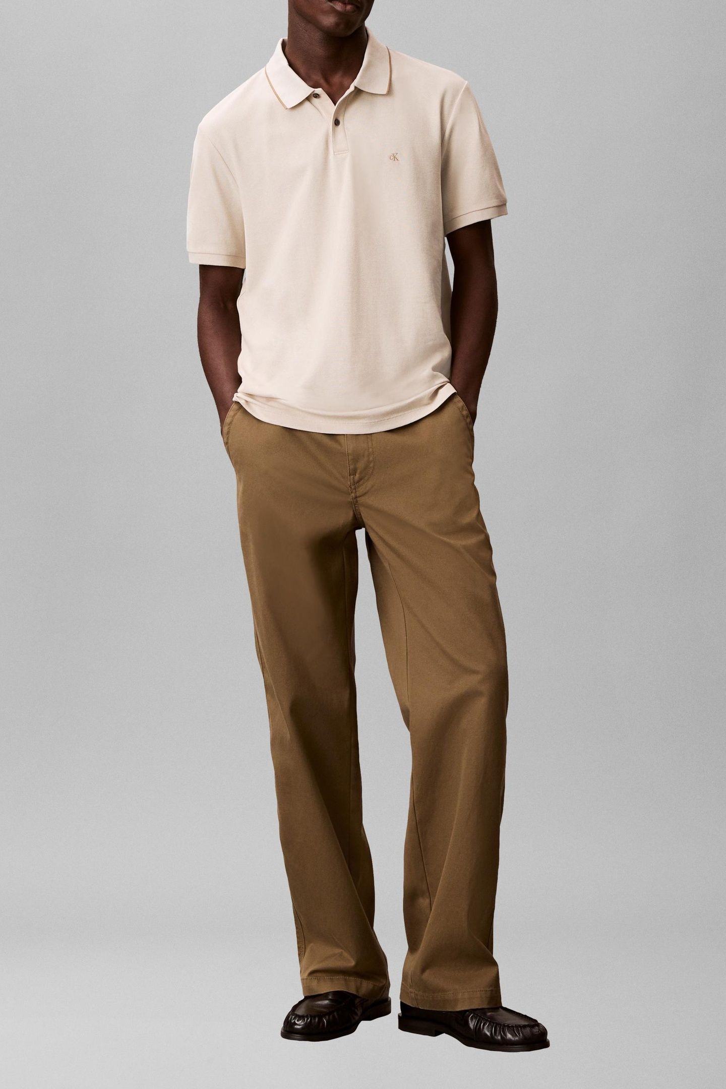 SS REFINED PIQUE TIP POLO OATMEAL 3