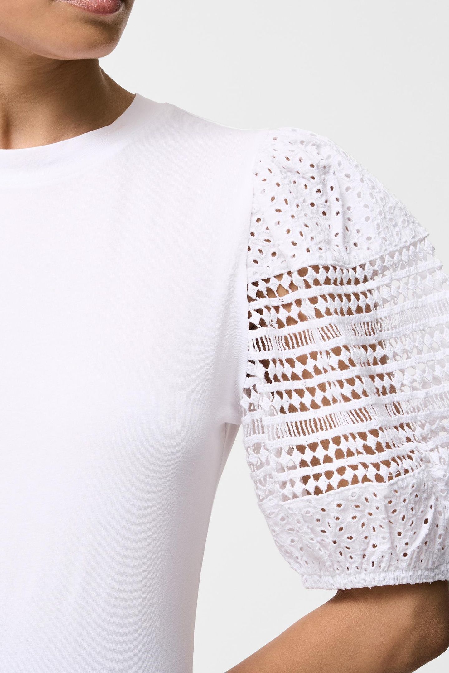 CROCHET LACE SLV LINEN WHITE 2