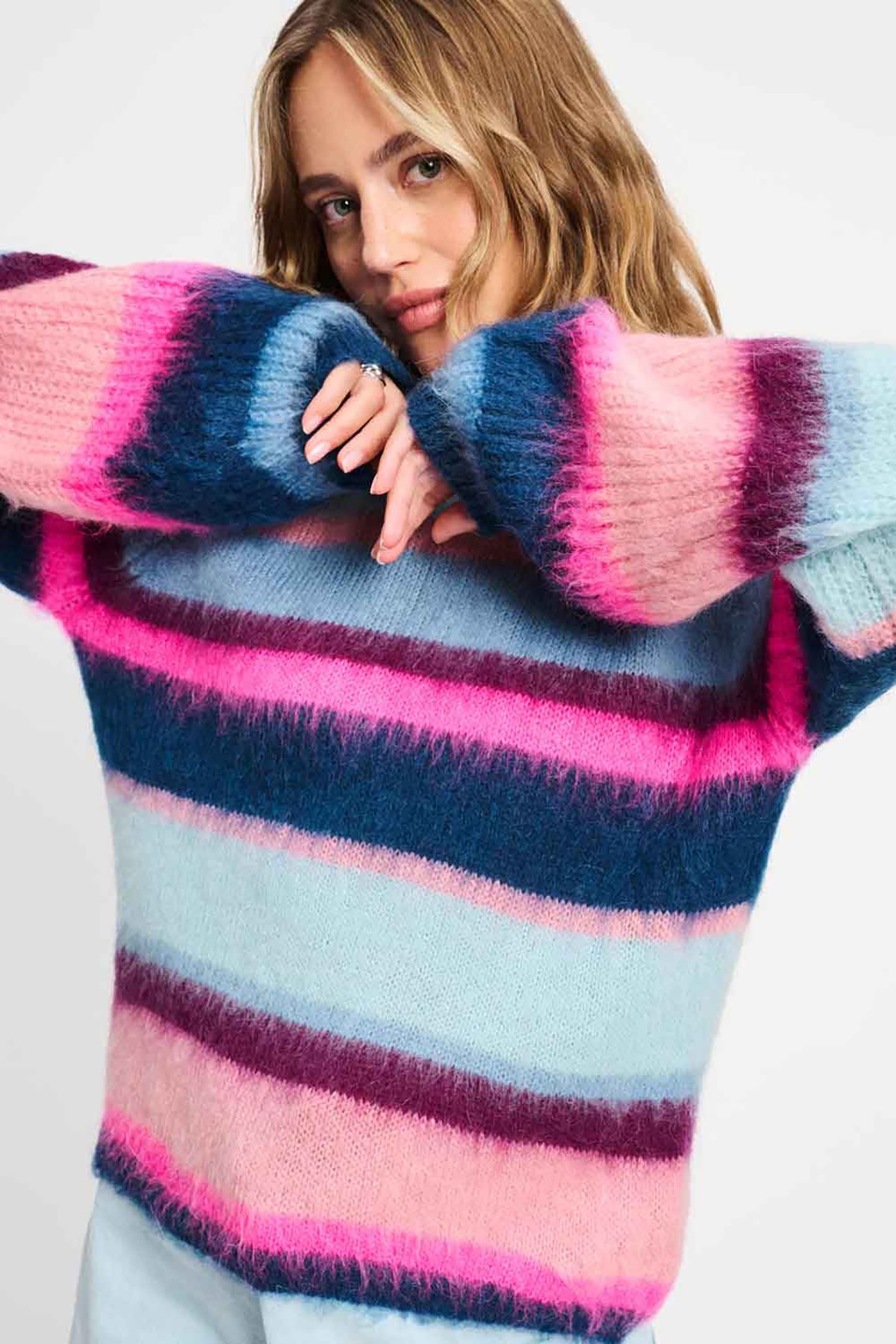 PULLOVER - BRUSHED STRIPES BLUE 4