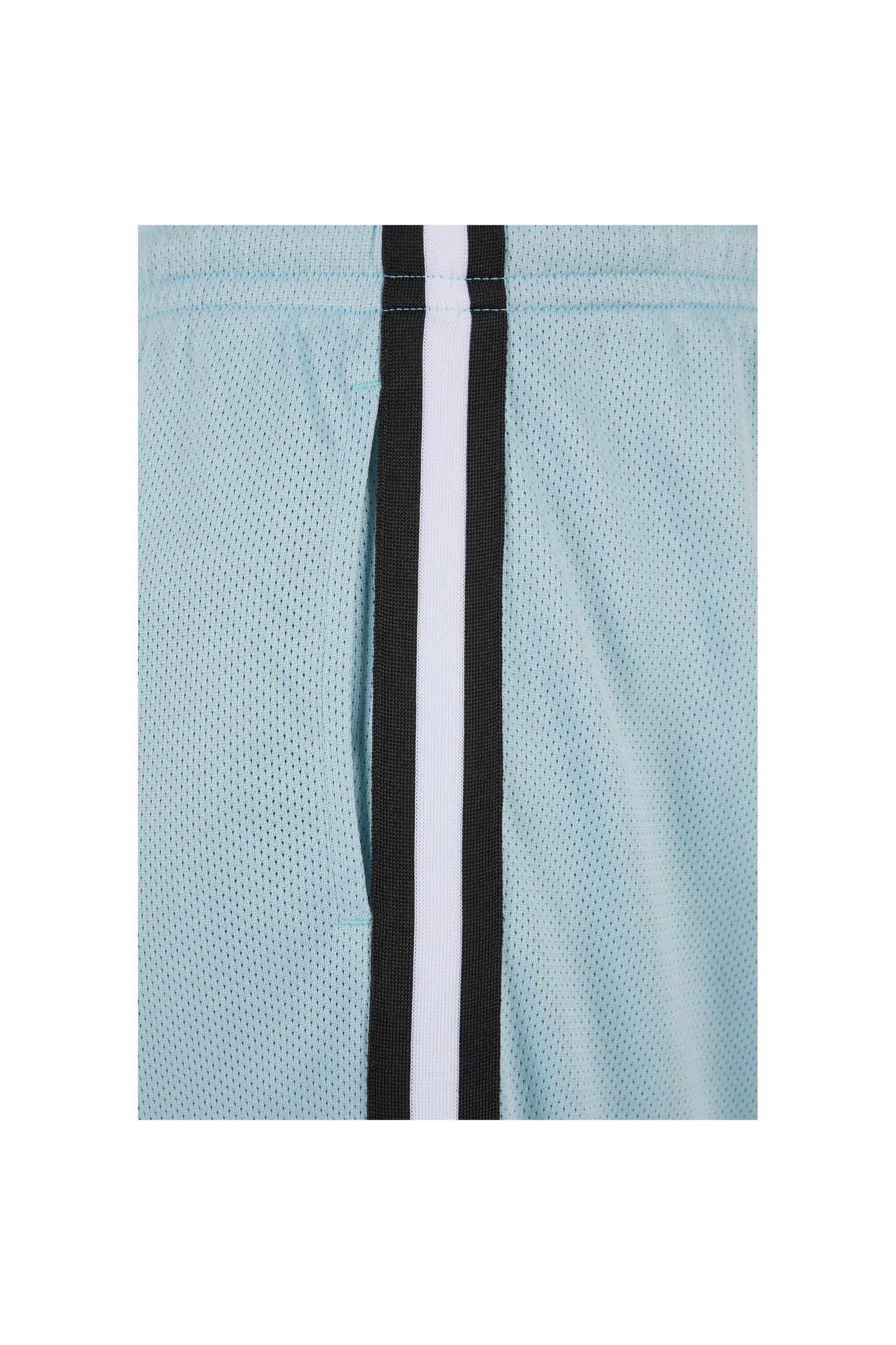 STRIPES MESH SHORTS OCEANBLUE/BLACK/WHITE 5