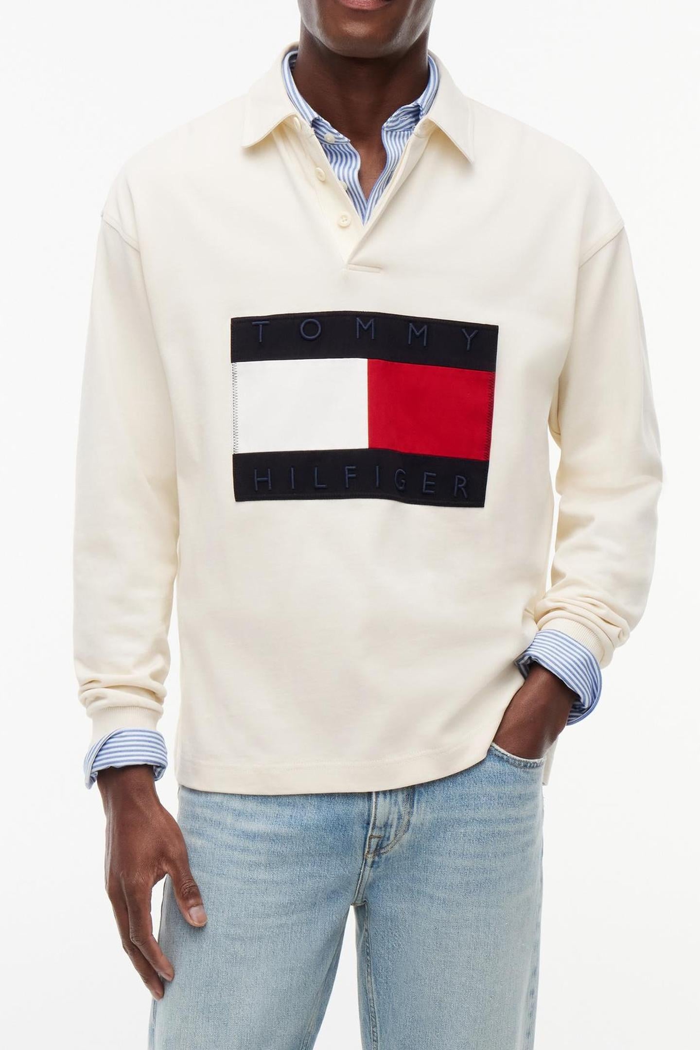 FLAG RUGBY SWEATSHIRT IVORY PETAL 2