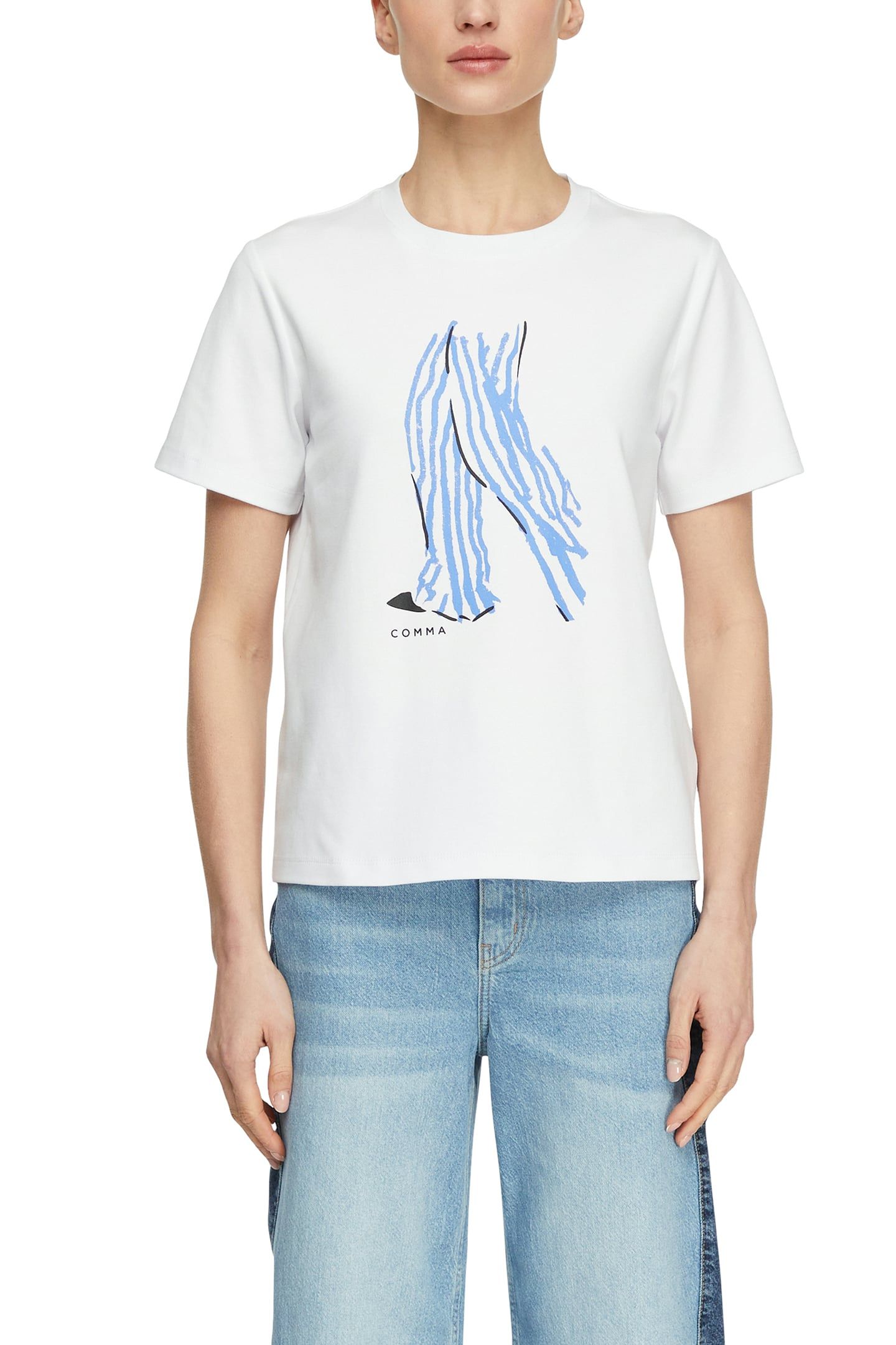 COMMA T-SHIRTS WHITE 1