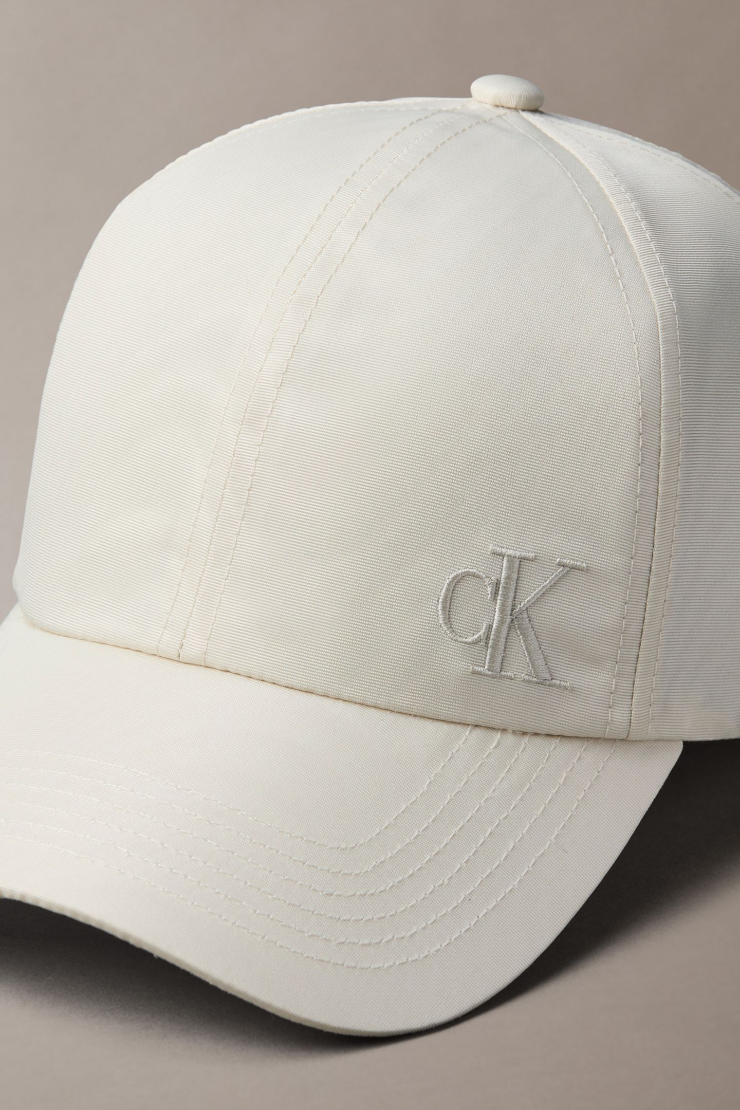 MONOGRAM EMBROIDERY CAP BONE WHITE 3