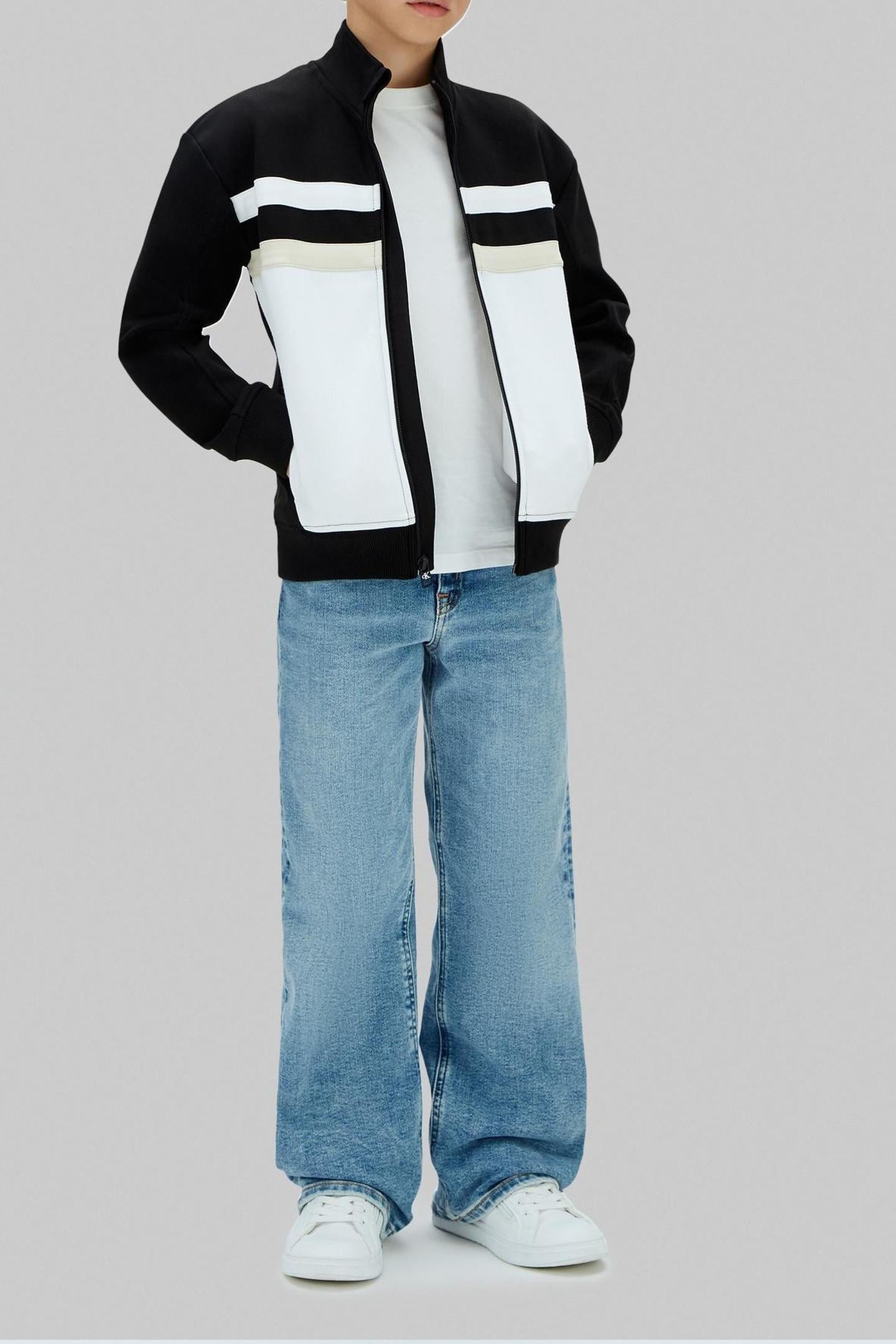 BOYS COLORBLOCK RELAXED SWEATSHIRT BLACK 1