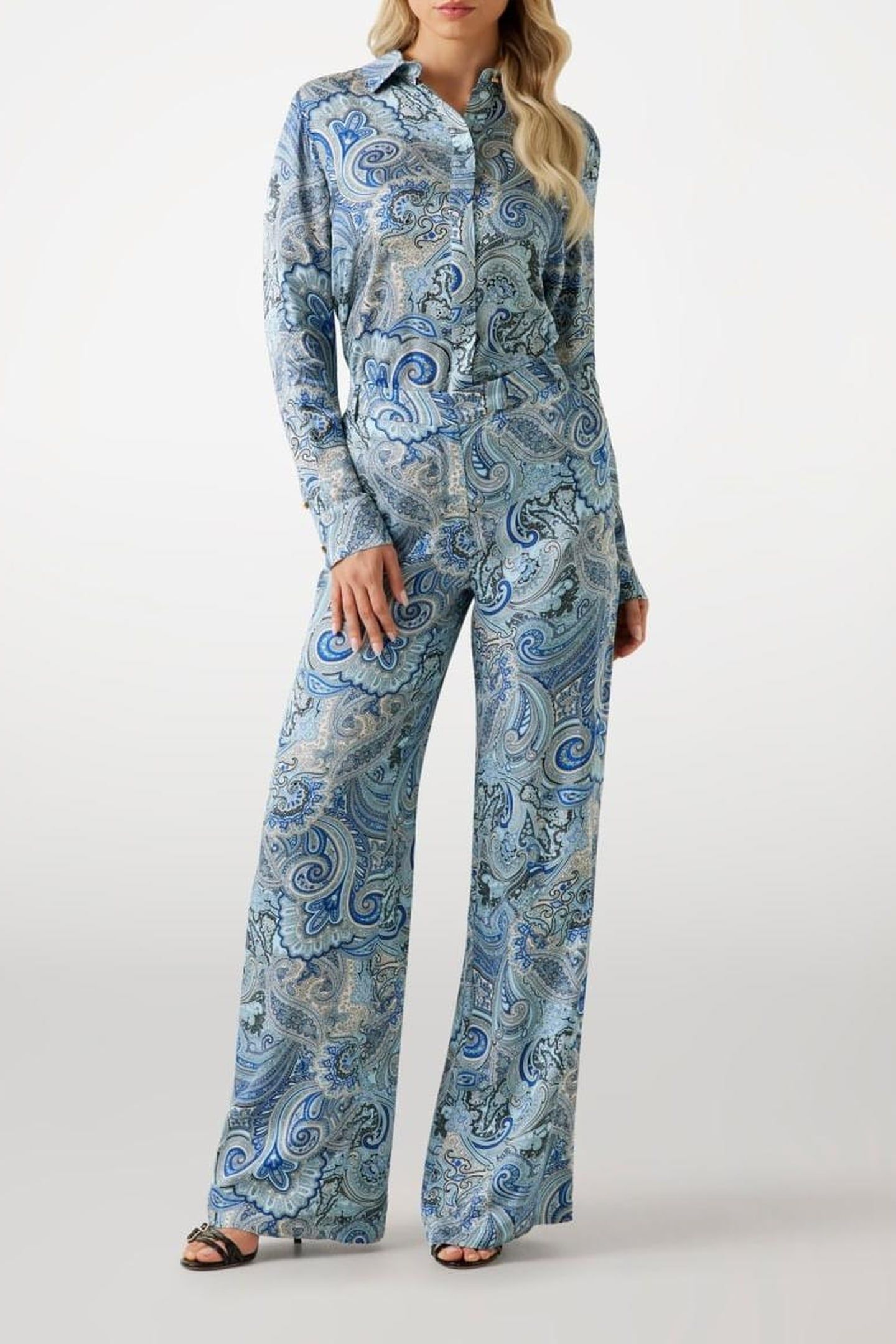 LOREDANA STRAIGHT PA FLORAL PAISLEY BLUE 1