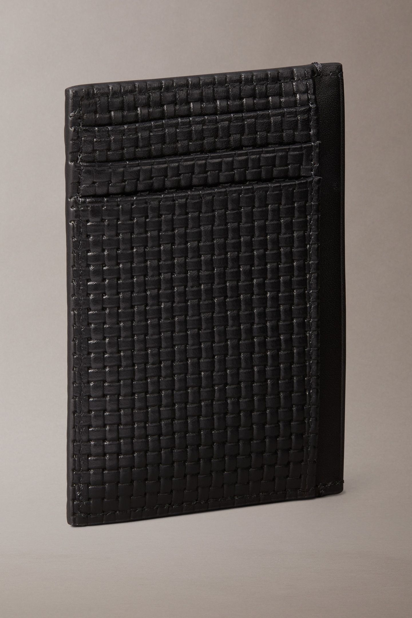 EMBOSSED WOVEN N/S CARDHOLDER BLACK 2