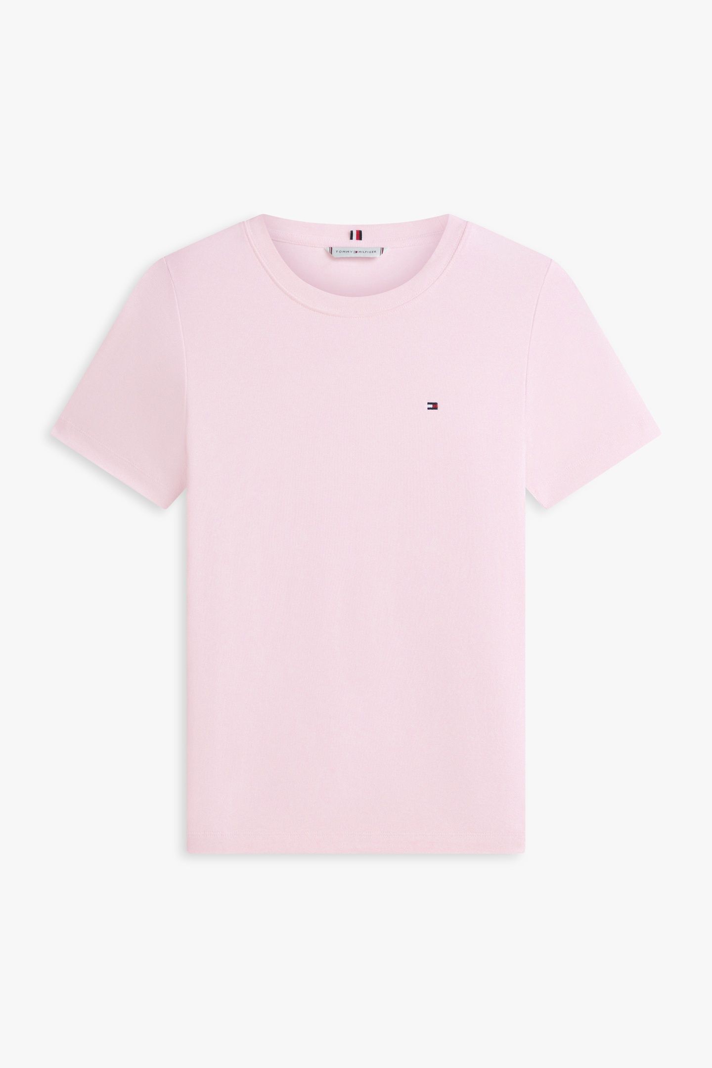 SLIM CODY C-NECK SS TEE FINE STP BONITA PINK/ECRU 4