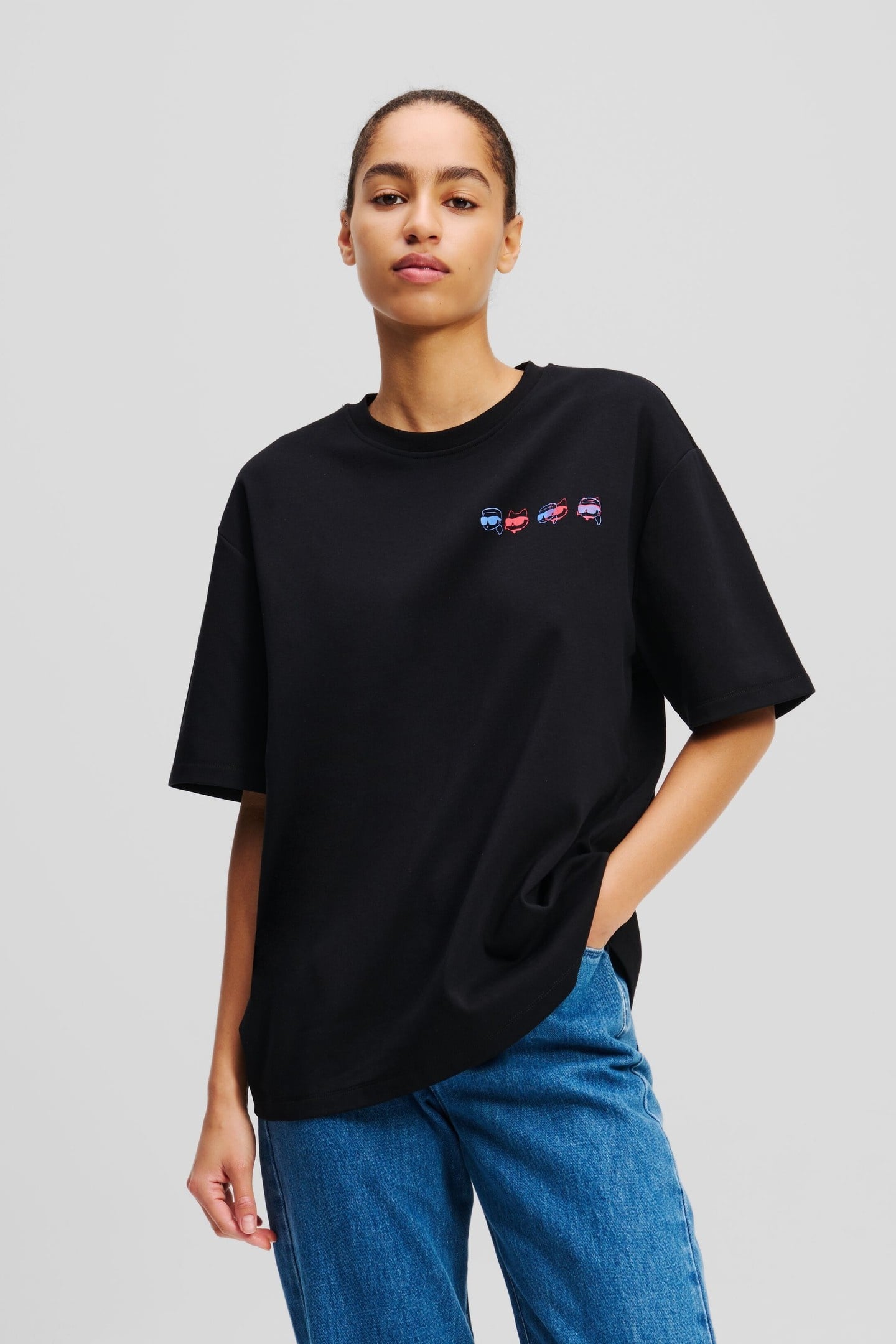IKON COLOUR OVERSIZED TSHIRT BLACK 1