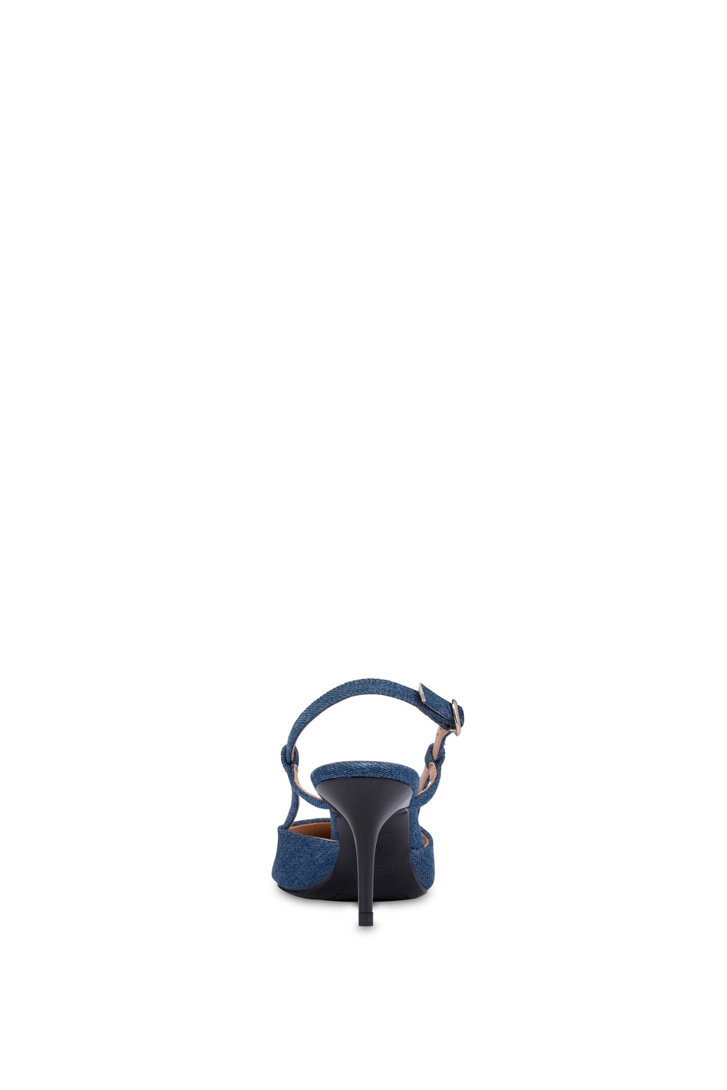 SLINGBACK IN DENIM RUBBER LOGO BLUE 4