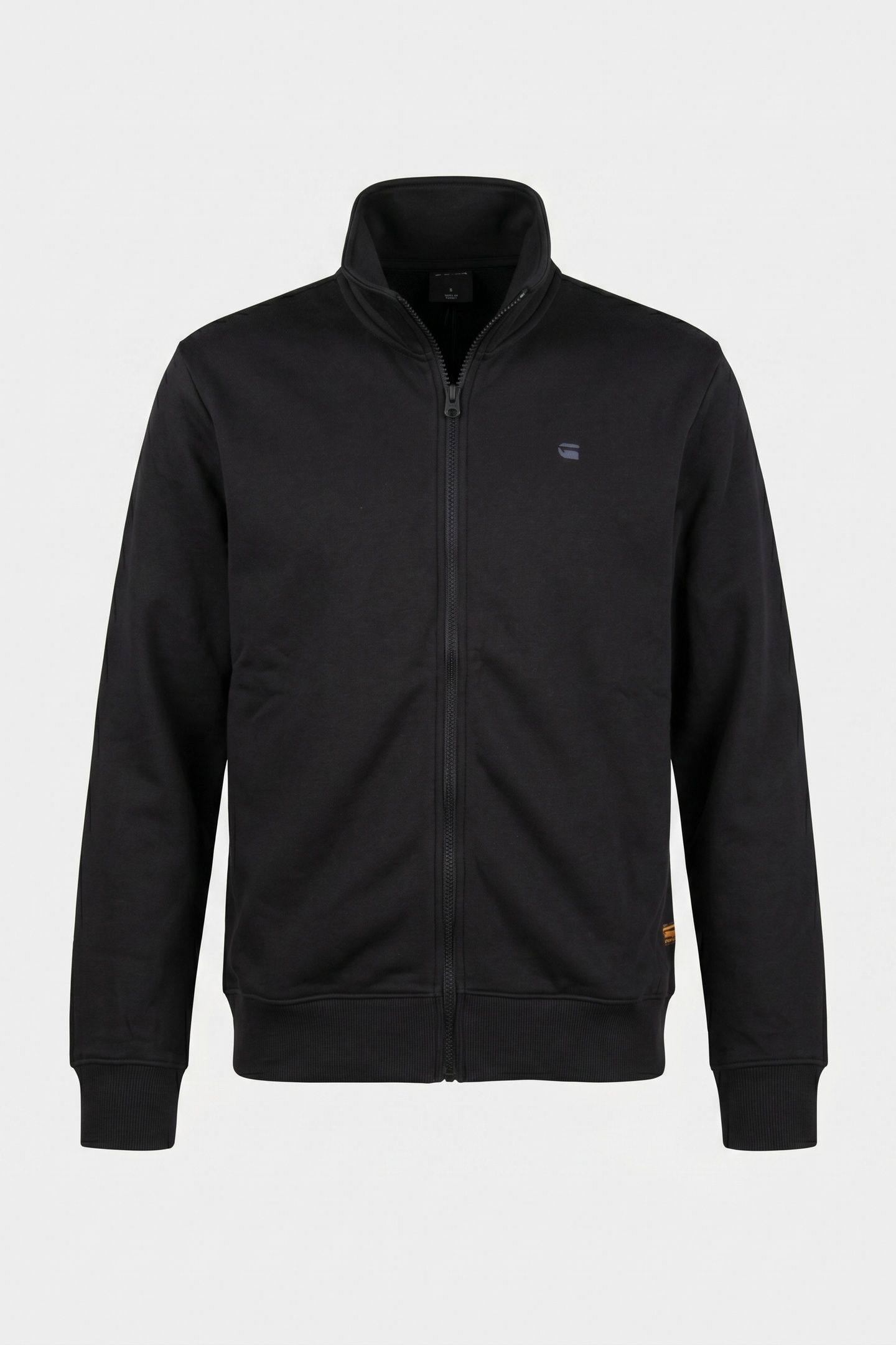 ZIP STAND UP COLLAR SWEAT L\S DK BLACK 5