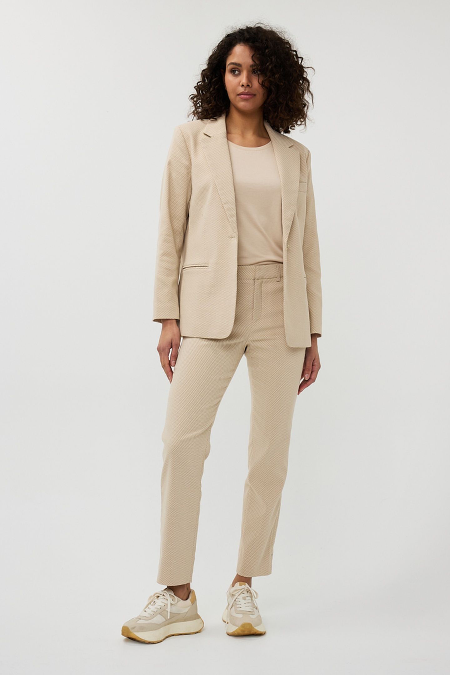 BLAZER JACQUARD SQUARE SAND 2