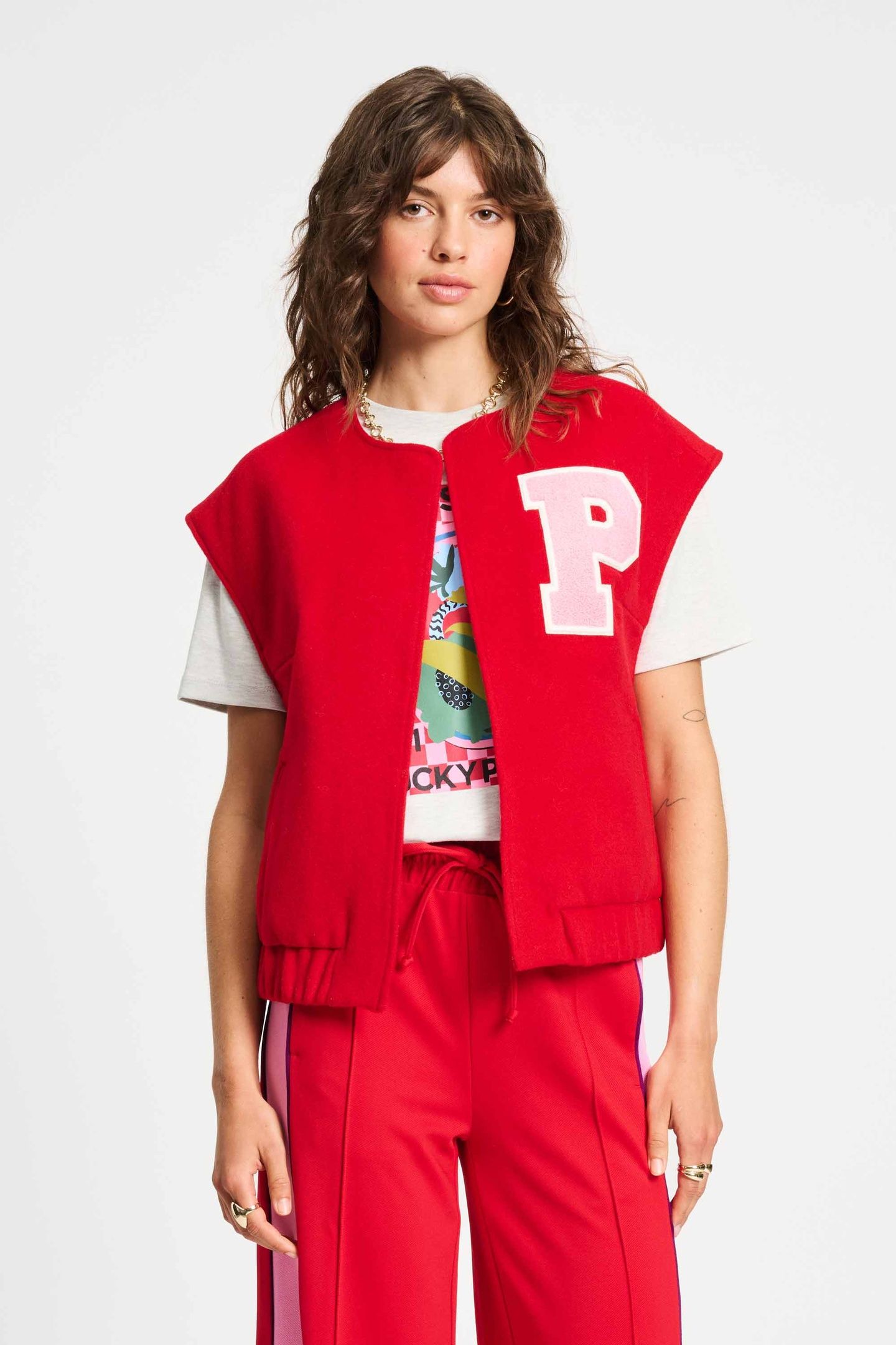 GILET - BASEBALL CHILI RED 1