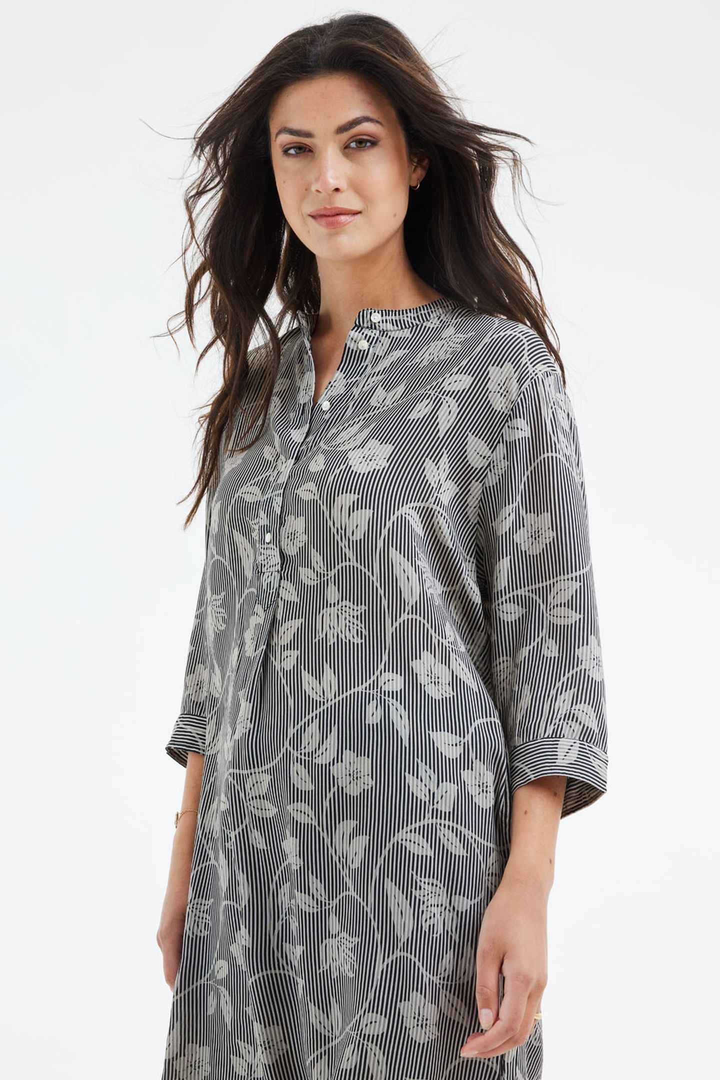 TUNIC DIARY BLACK BLOOM PRINT 3