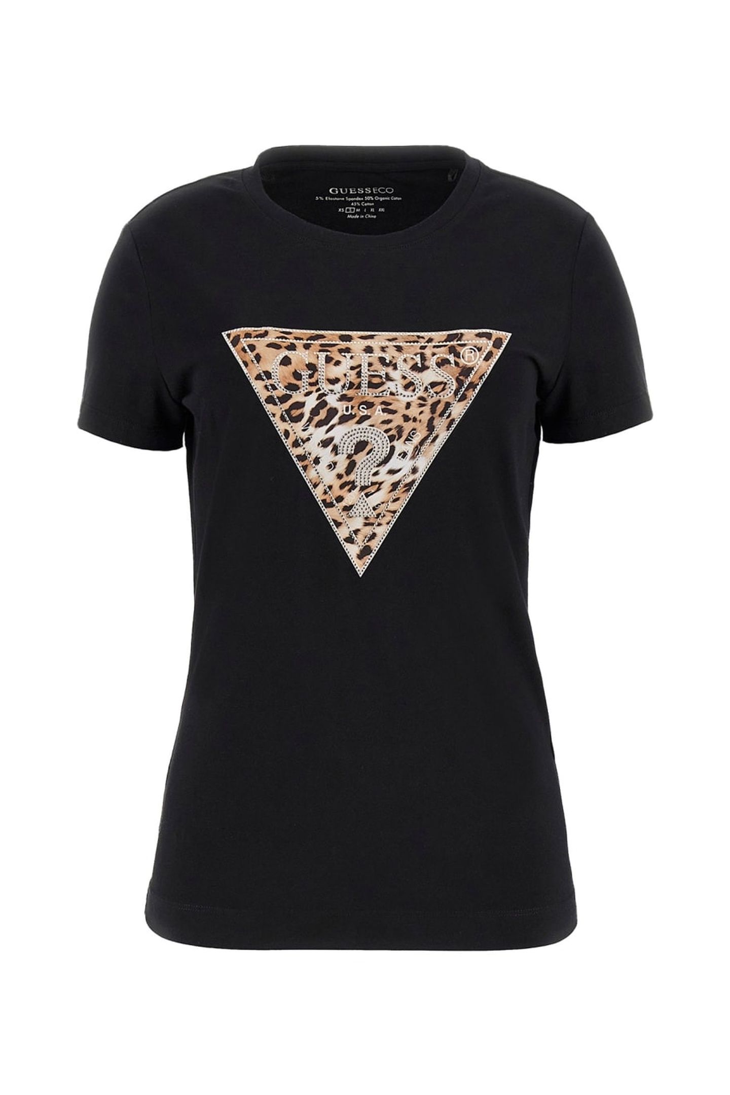 GUESS ECO SS CN ALICE TEE JET BLACK A996 5