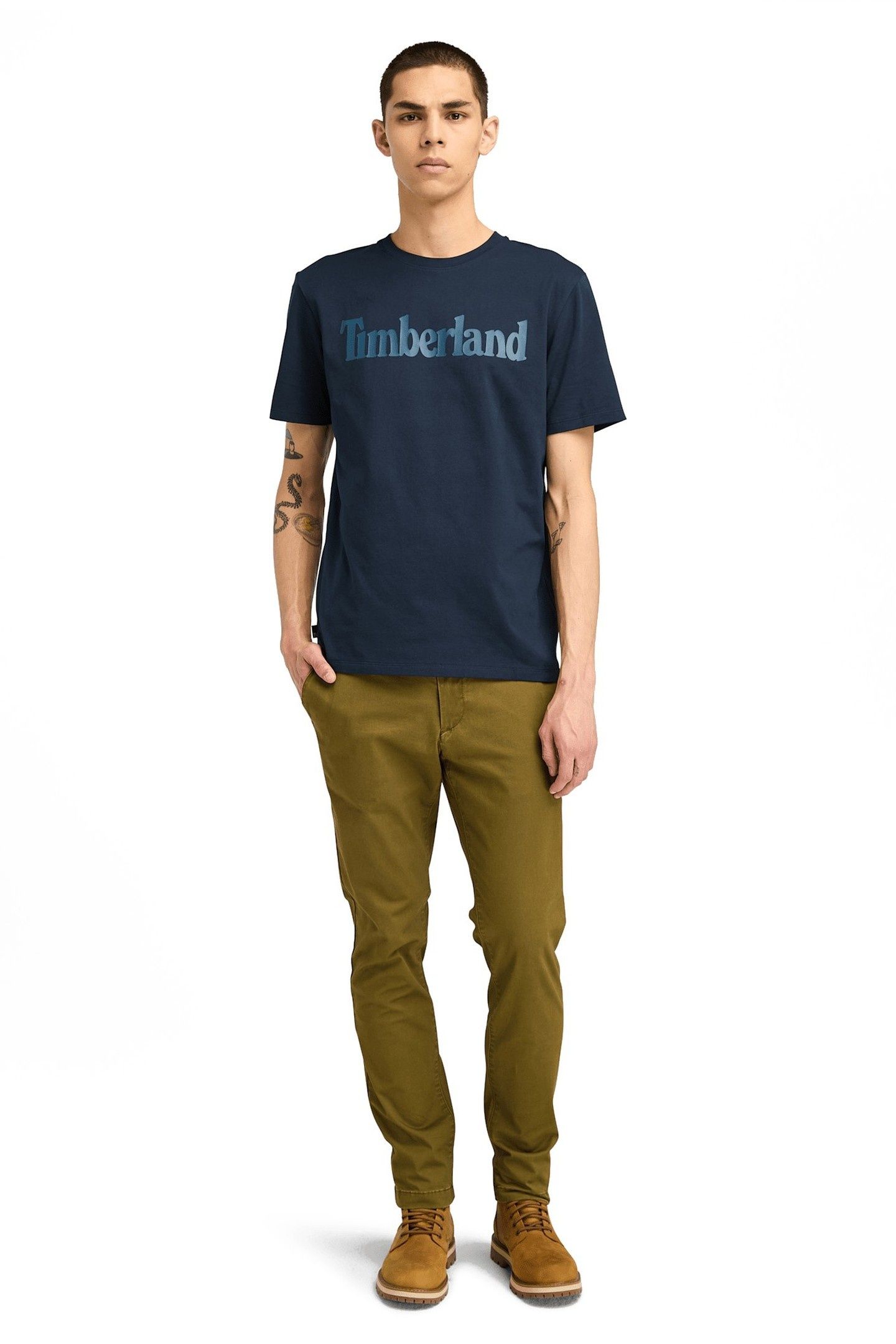 WORDMARK LOGO SHORT SLEEVE TEE DARK BLUE 4