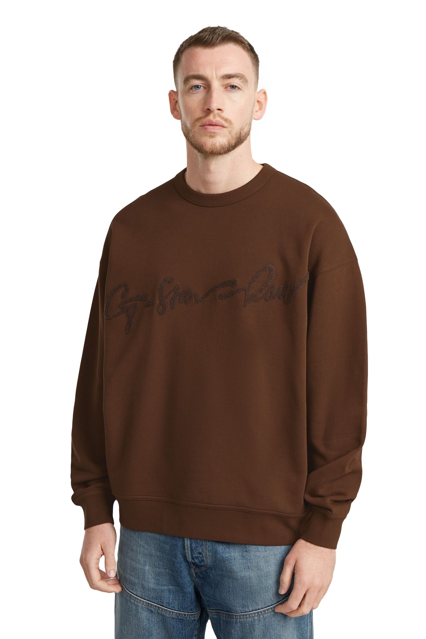 CHENILLE G-SCRIPT LOOSE SWEATER PLUM 2