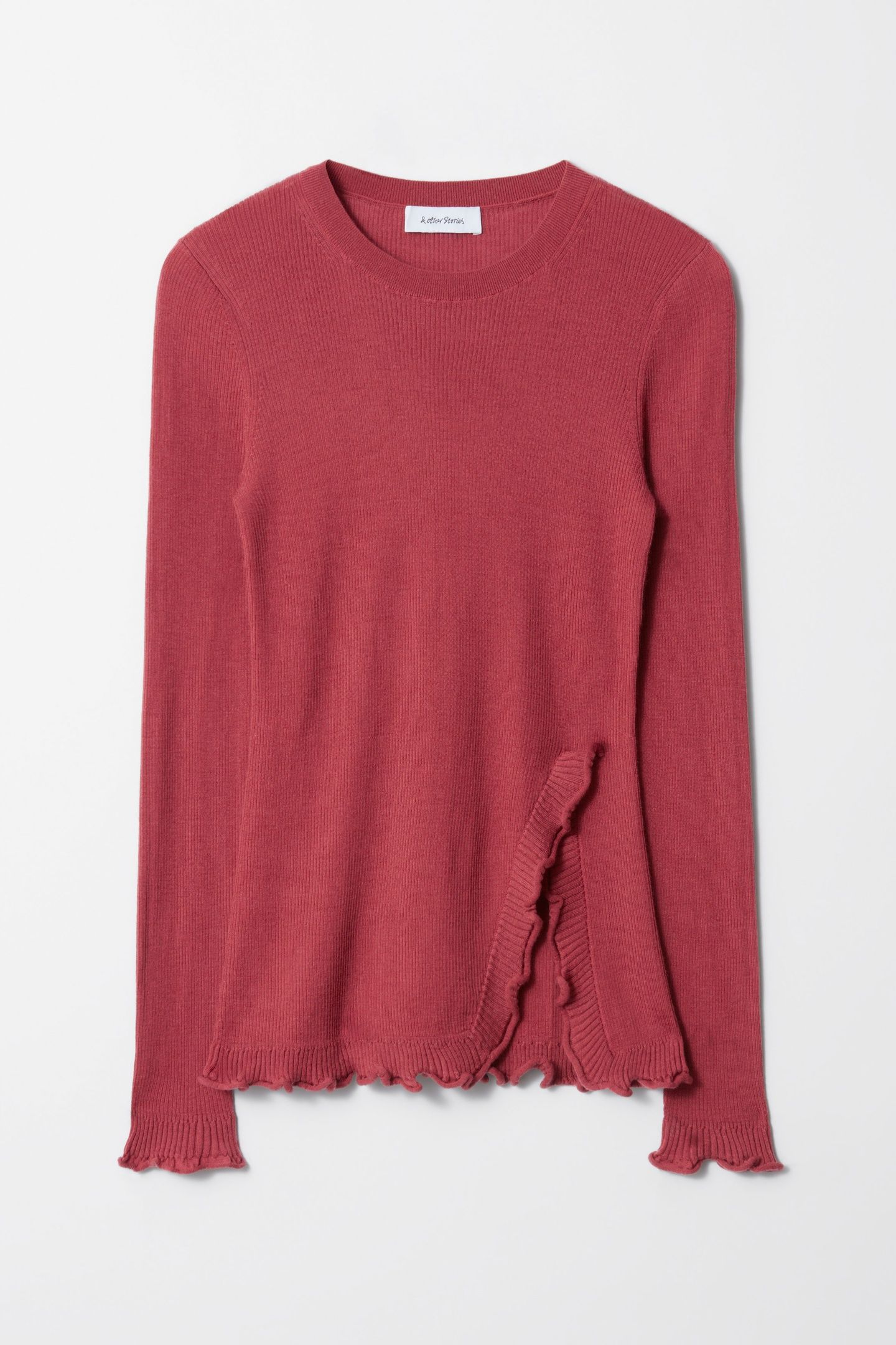 LANG KNIT TOP RED 3