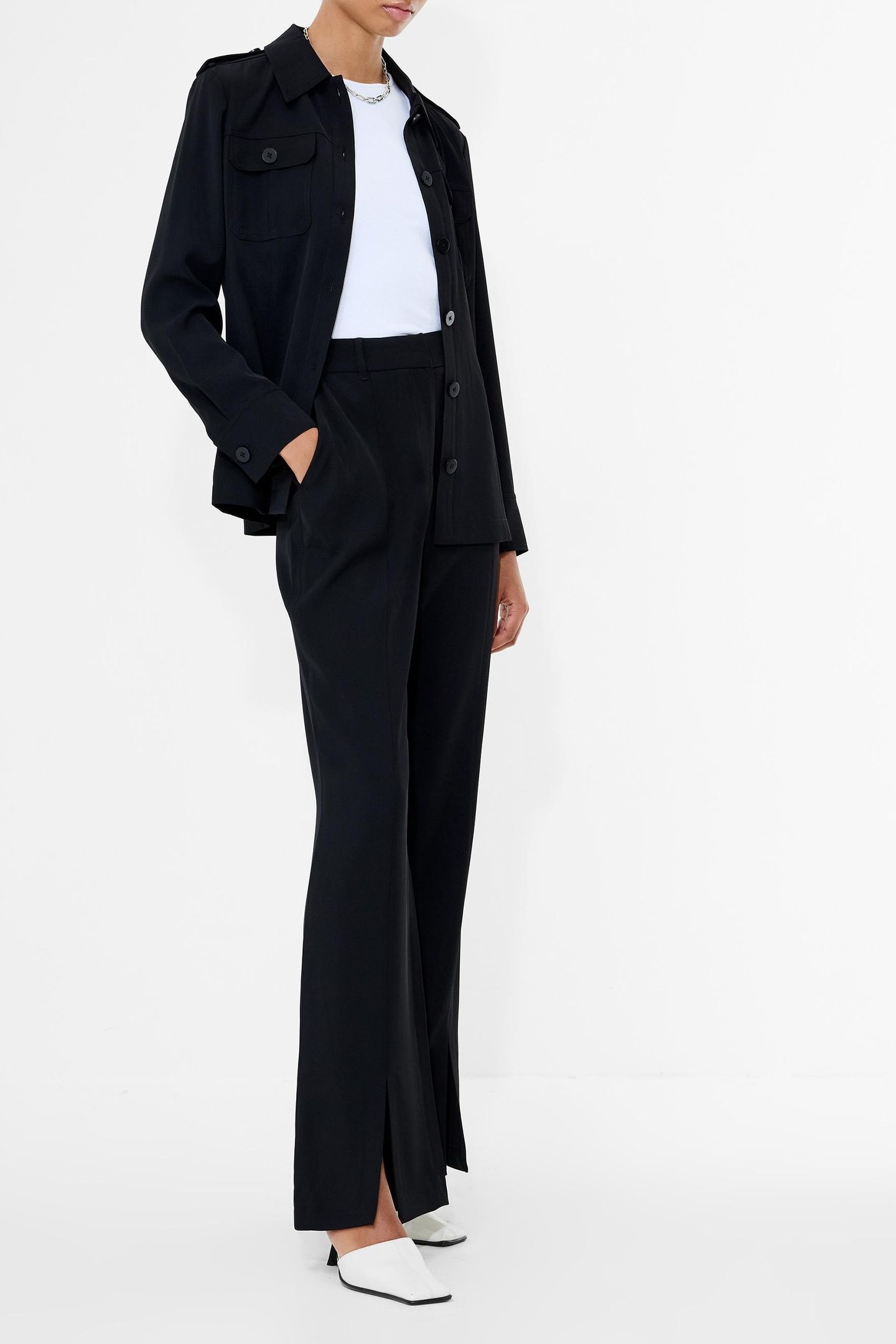 VINNIE TAILORED SLIT TROUSER BLACK 2