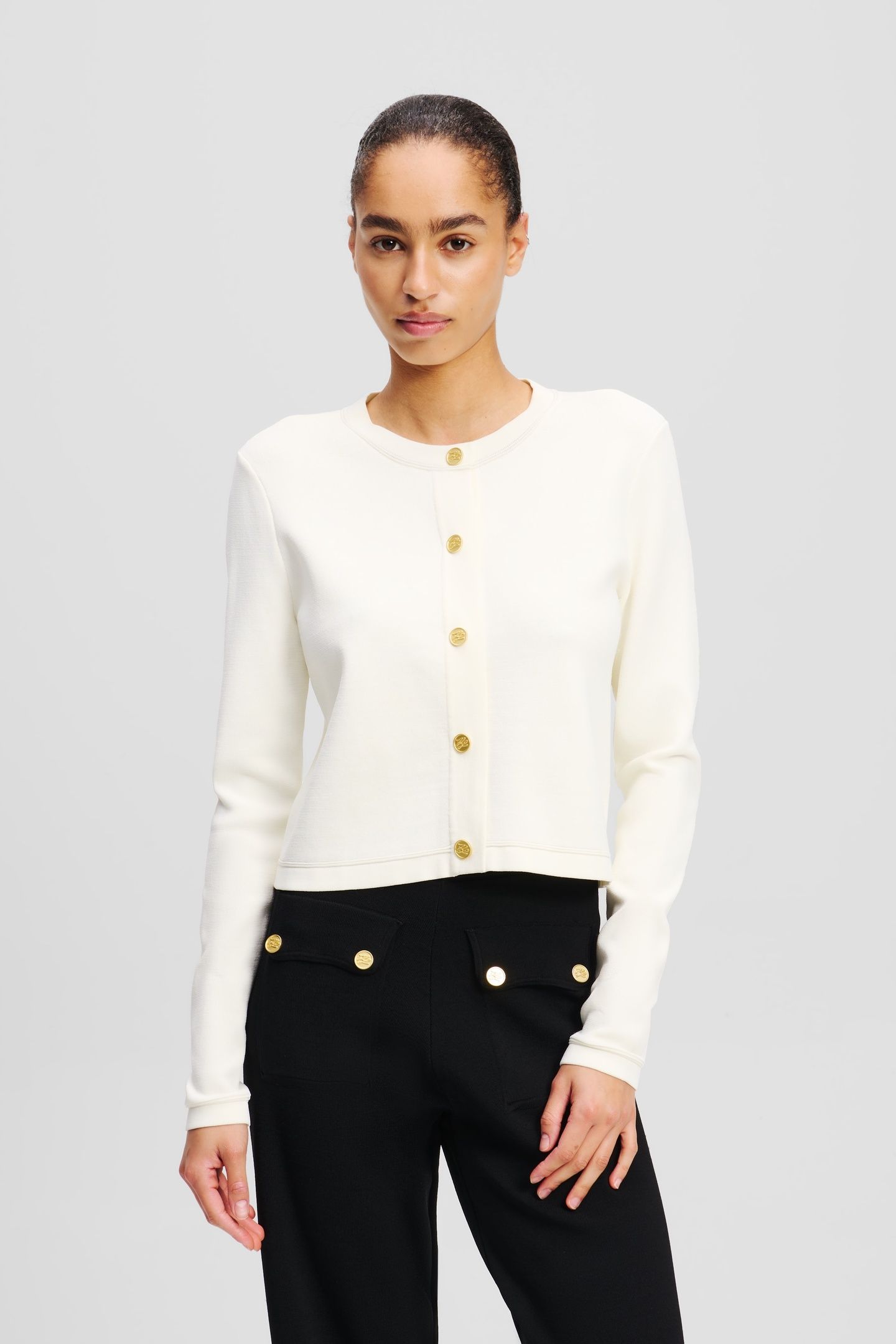 BUTTON CARDIGAN WHITE 1