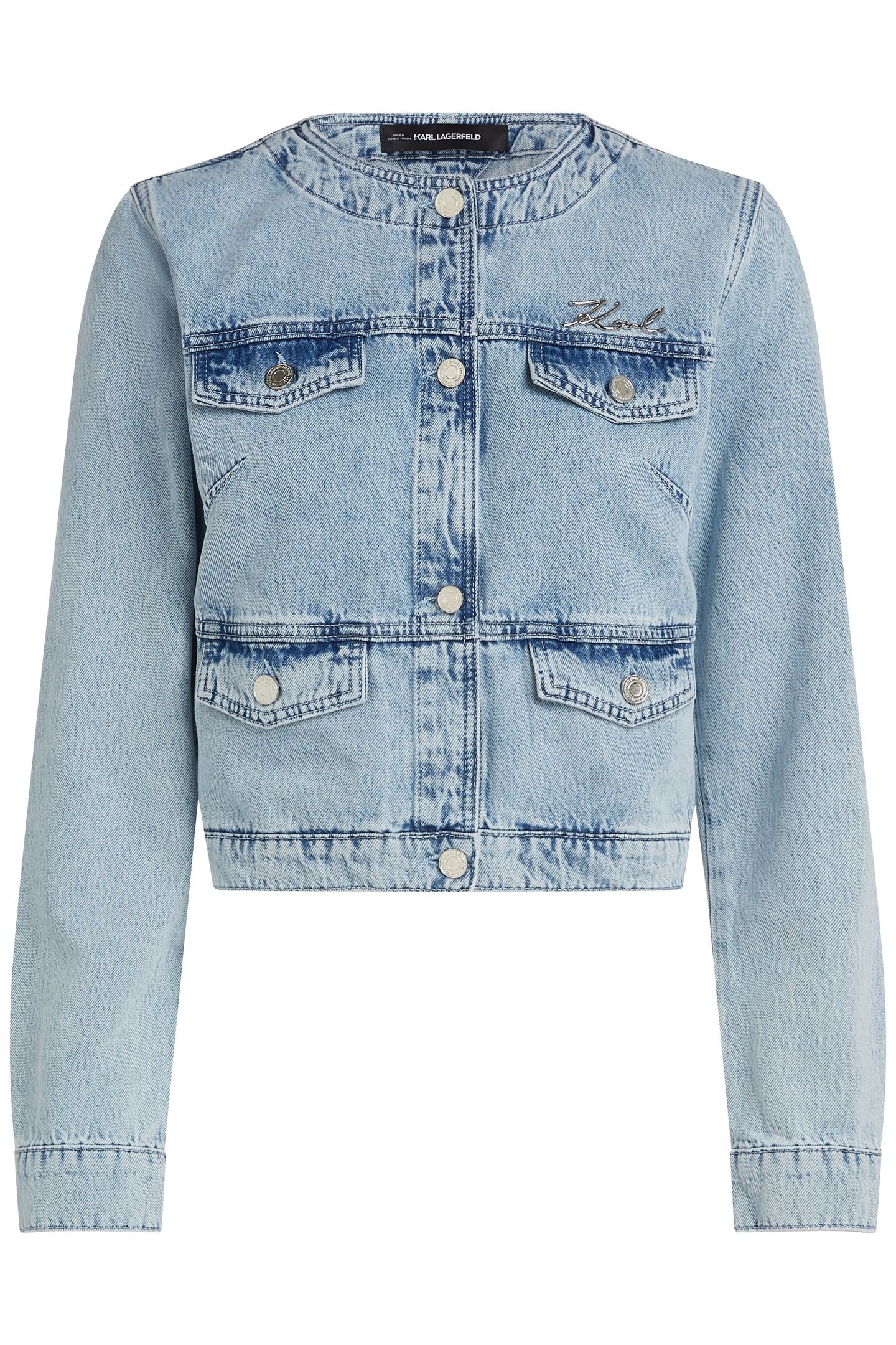 BUTTON DENIM JACKET LIGHT BLUE DENIM 4