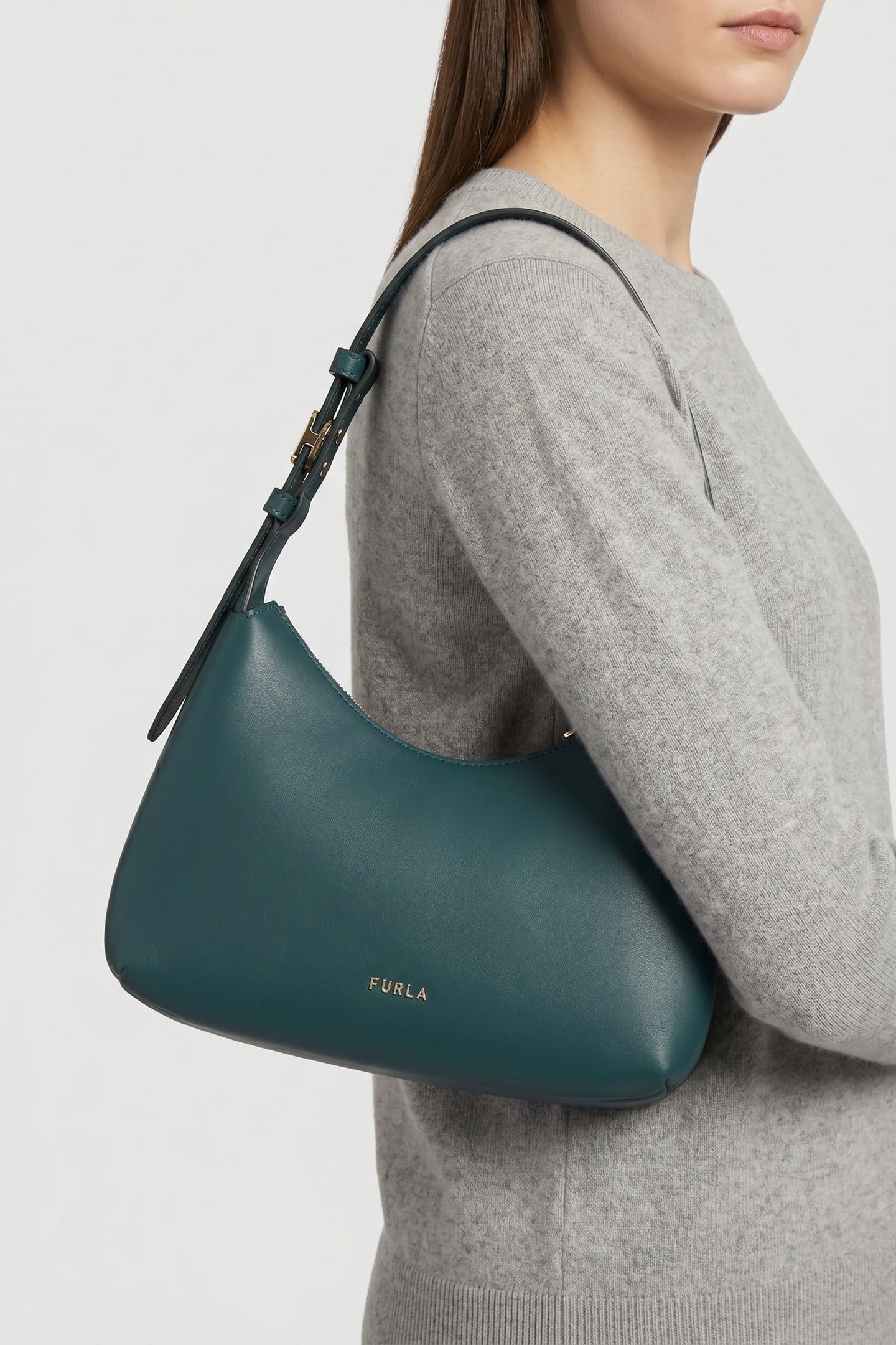 FEBE SMALL HOBO TEAL 3