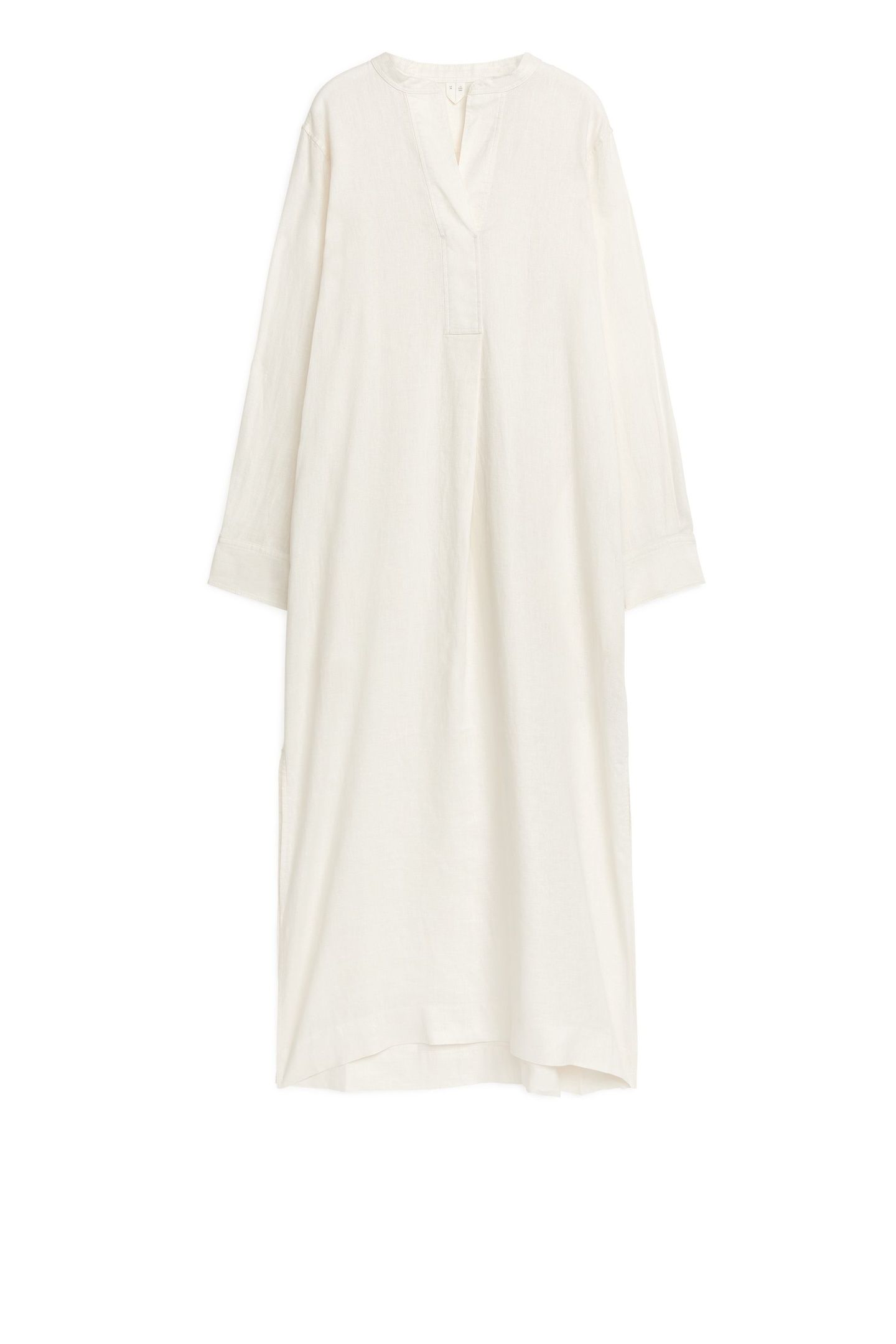 FLORENS LONG LINEN DRESS WHITE 3