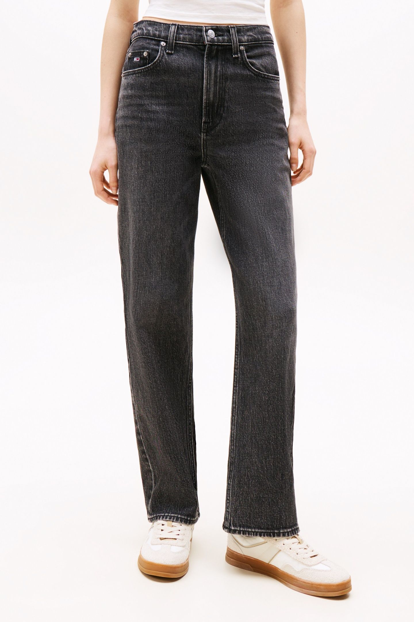LAYLA HR SLIM STRAIGHT JEANS DENIM WASHED BLACK 3