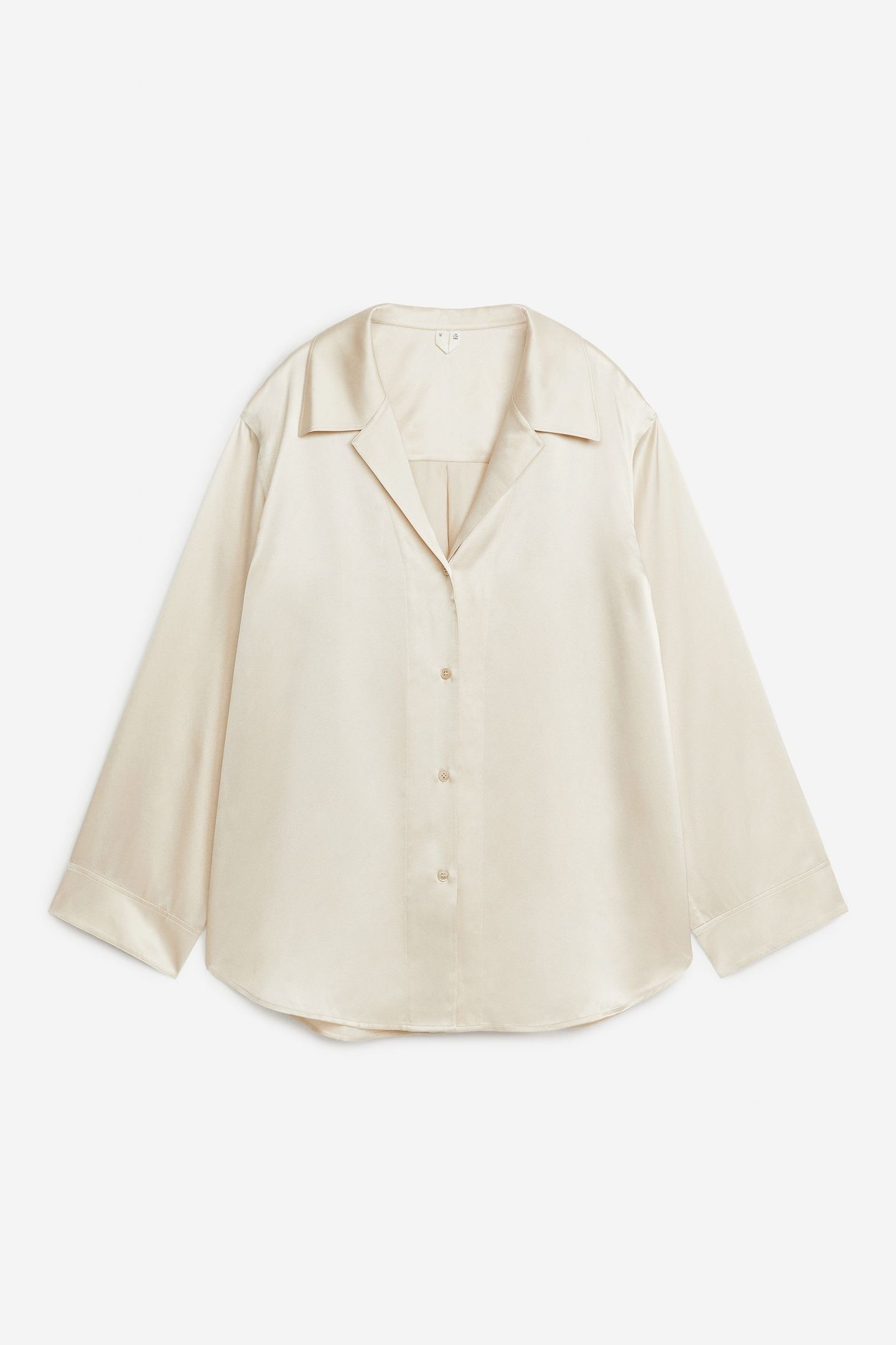 LEMMY SATIN SILK SHIRT BEIGE 3