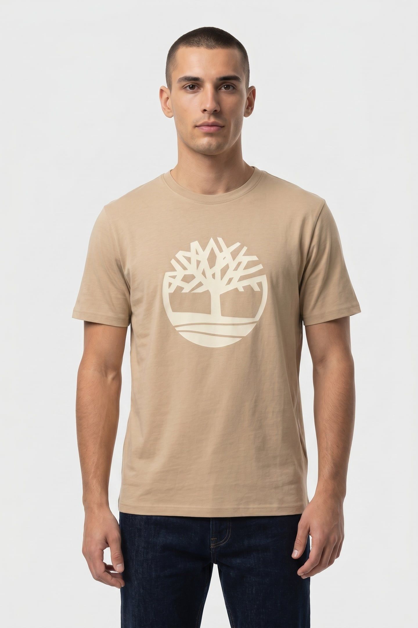 TREE LOGO SHORT SLEEVE TEE MEDIUM BEIGE 1