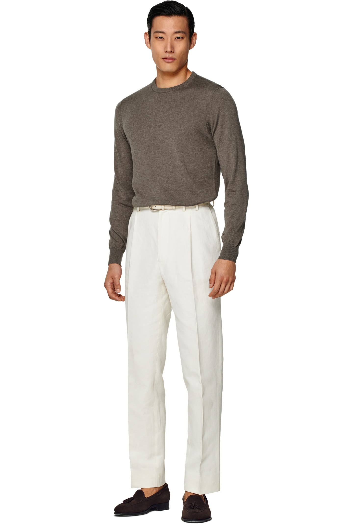 LS CREW TAUPE LUX CREW AND V NECK TAUPE 3