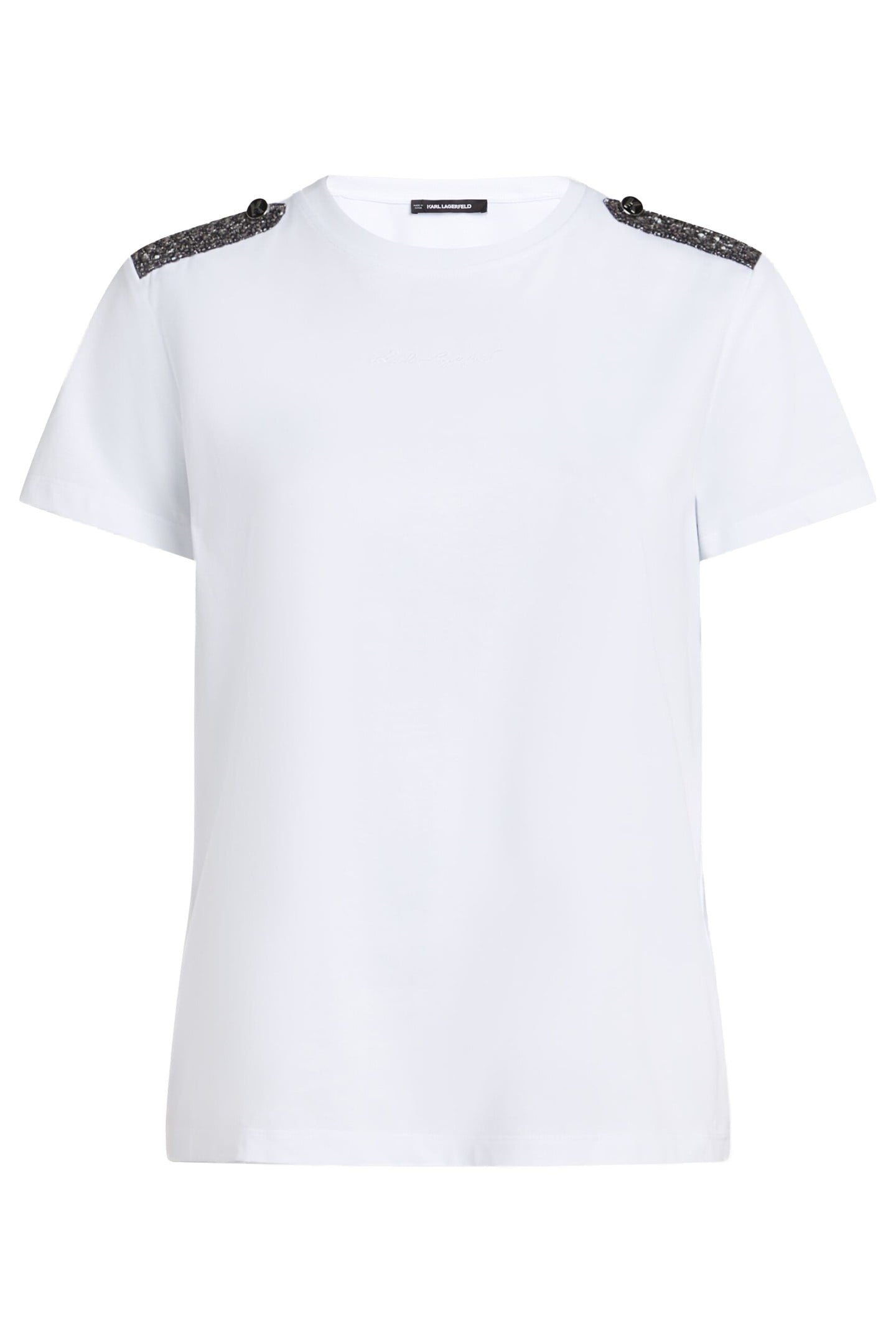 BOUCLE DETAIL T-SHIRT WHITE 1