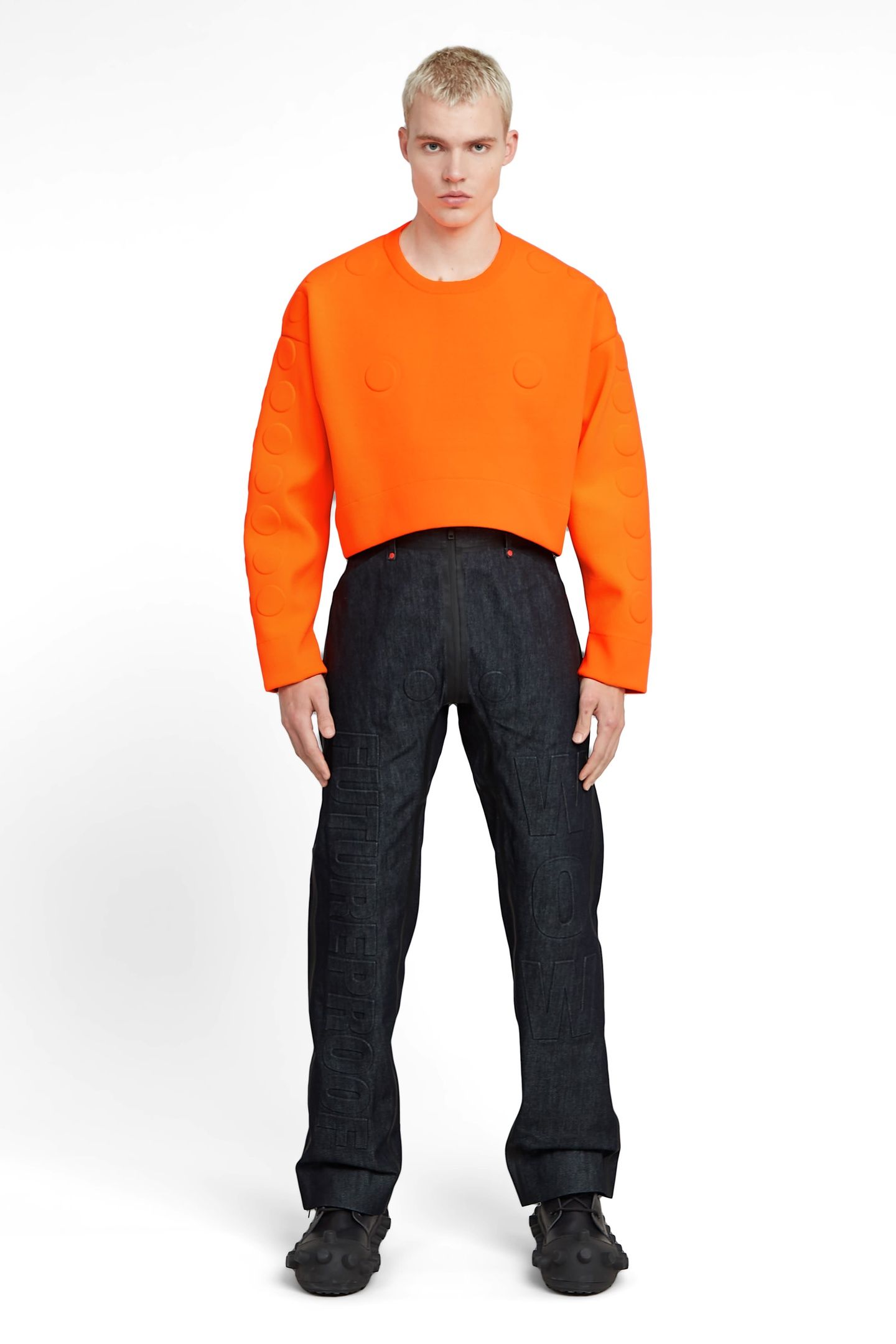 GSXWVB OVERSIZED SHORT SWEAT KNIT SIGNAL ORANGE 1