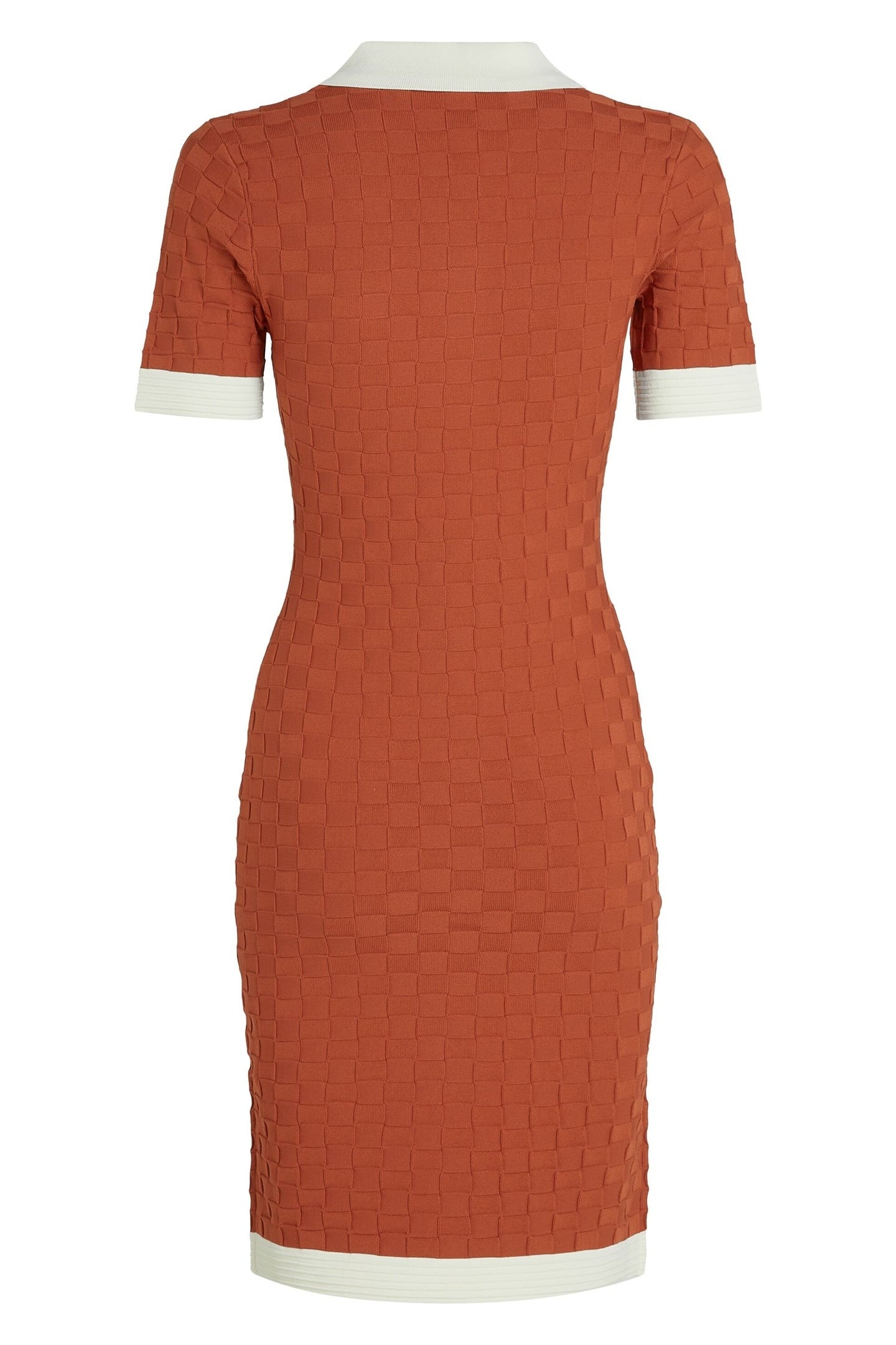 POLO CONTRAST KNIT DRESS CINNABAR 5