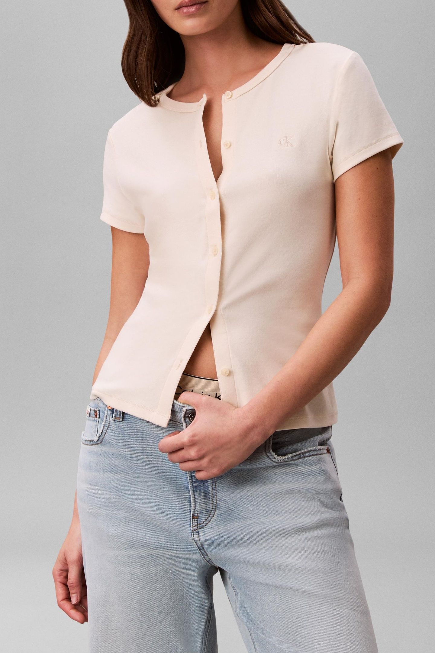 SS 1X1 REFINED RIB TOP CALICO 1
