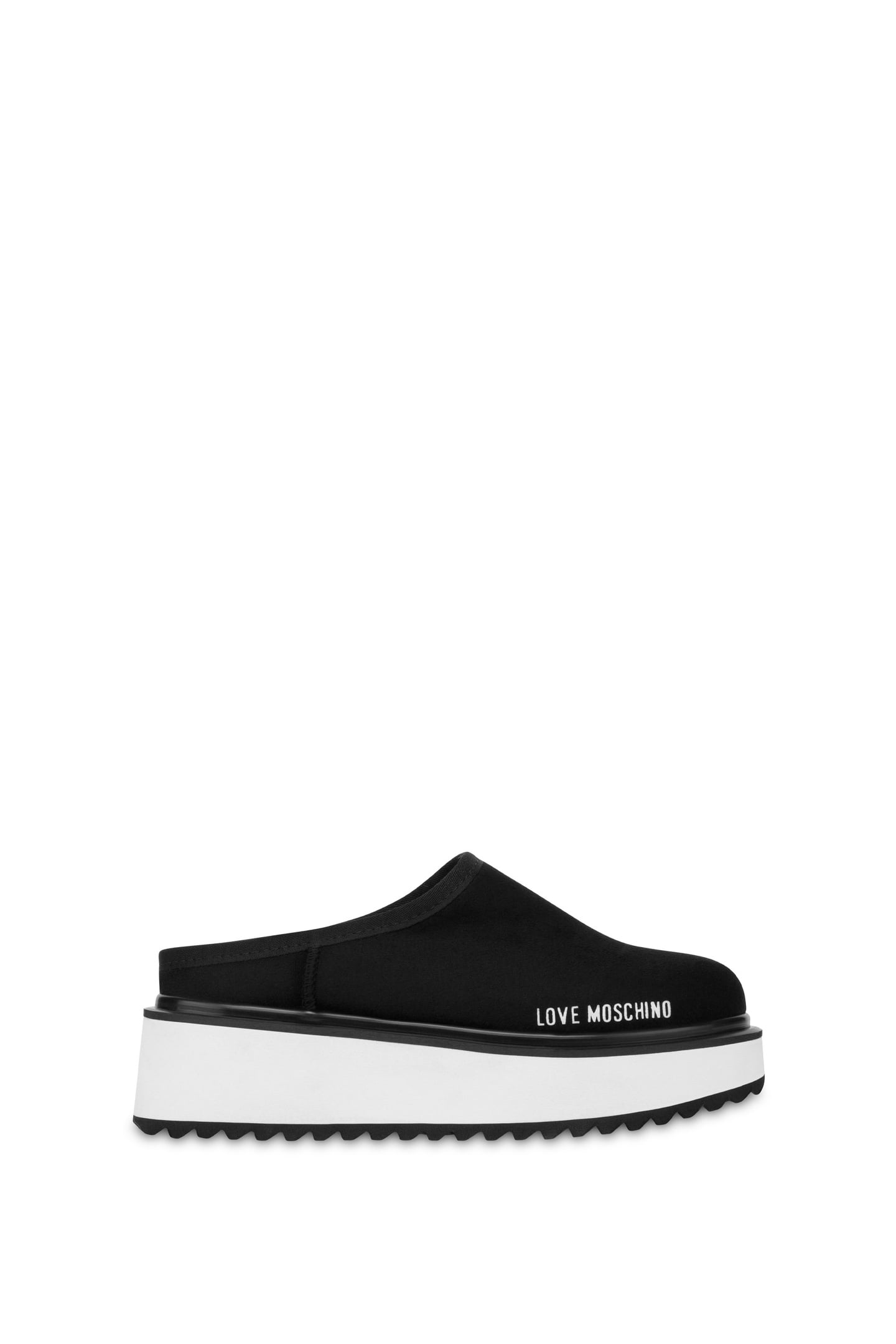 PLATFORM POWER VELOUR CLOGS BLACK 1